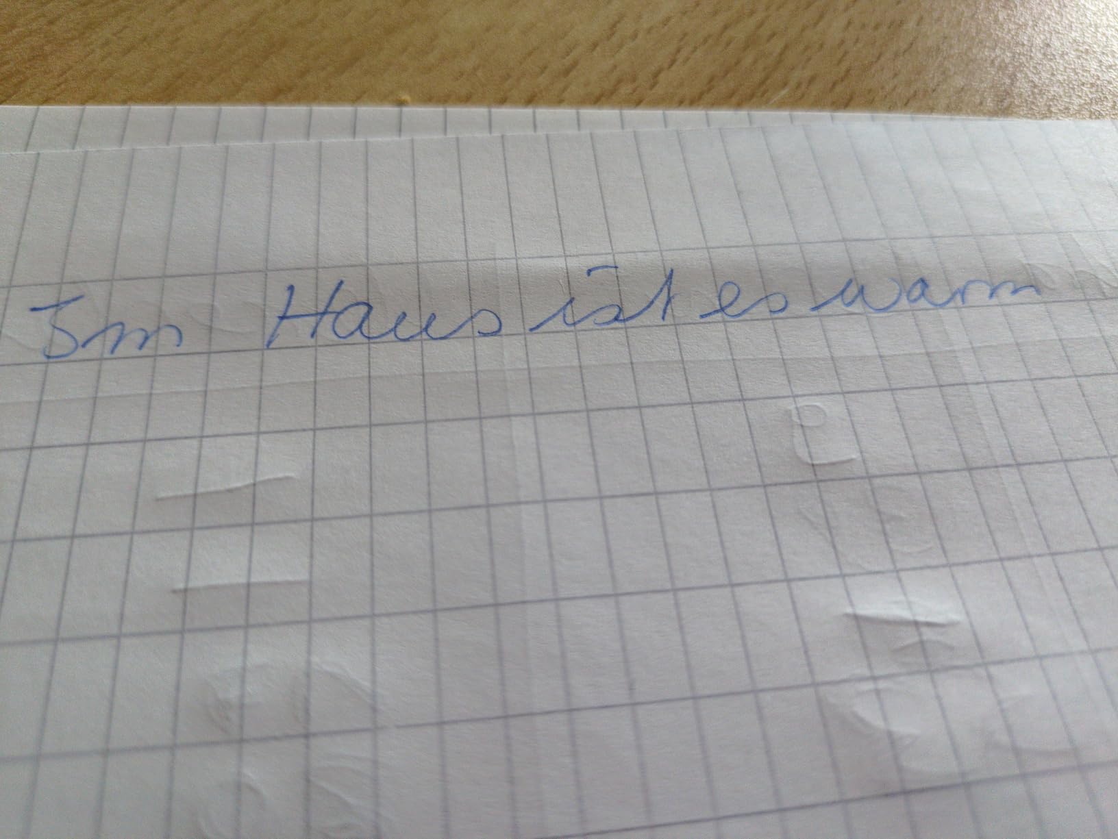 Gut, nur etwas dick