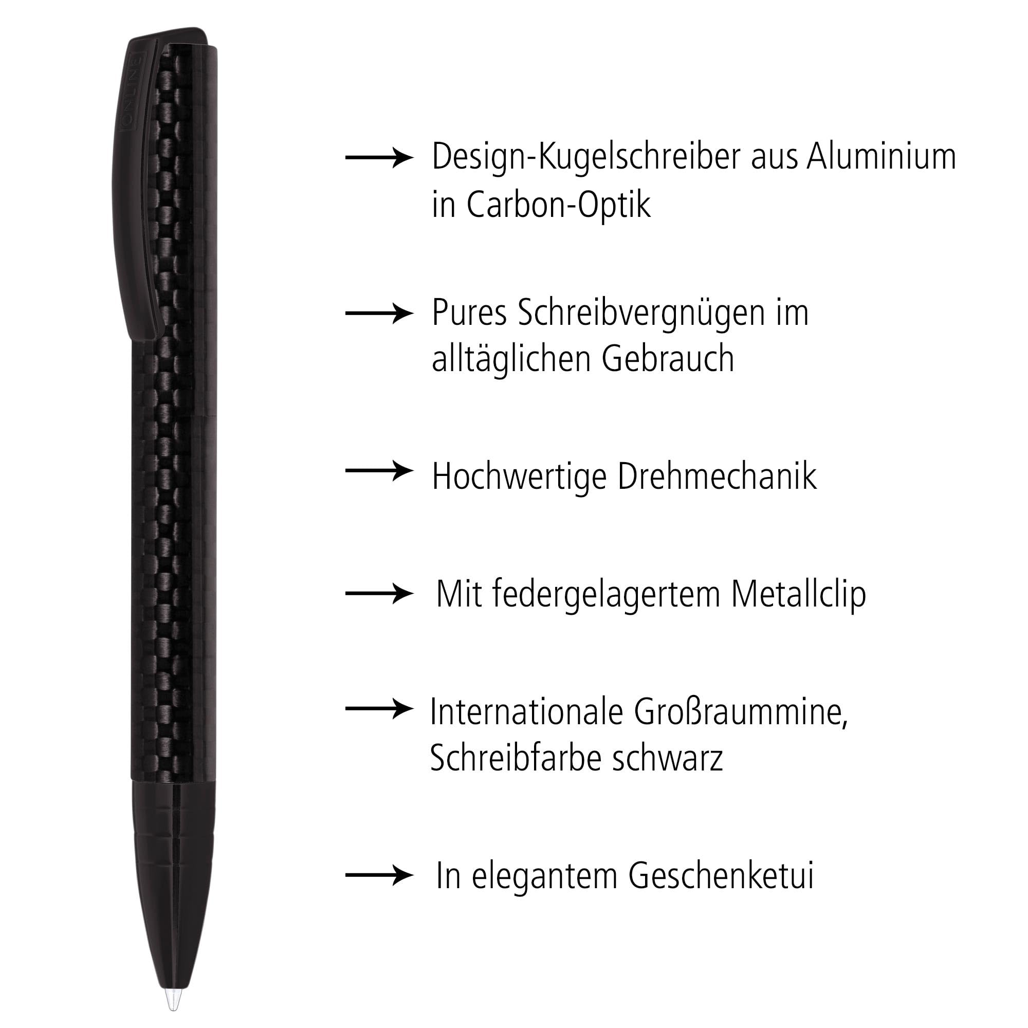 online-vision-carbon-drehkugelschreiber-aluminium-carbon-m-schwarz image 2