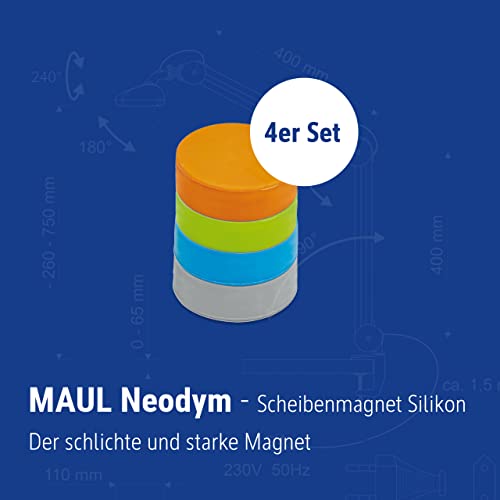 maul-silikonmagnete-rund-4er-set-grau-orange-hellgr-n-hellblau image 8