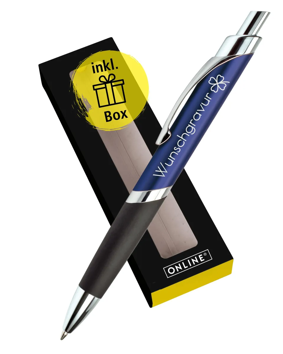 online-sporty-blau-kugelschreiber-mit-gravur-aluminium-g2-m-schwarz-personalisie image 1