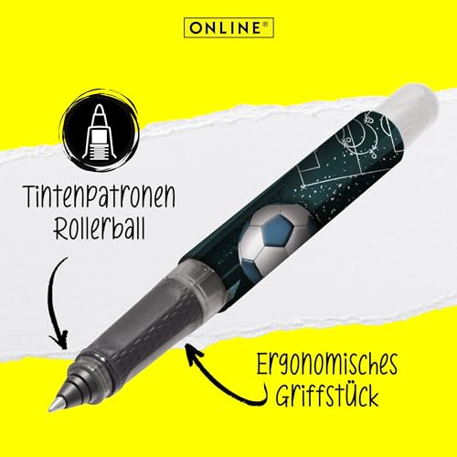 online-college-tintenroller-fu-ball-mit-patrone-blau image 8