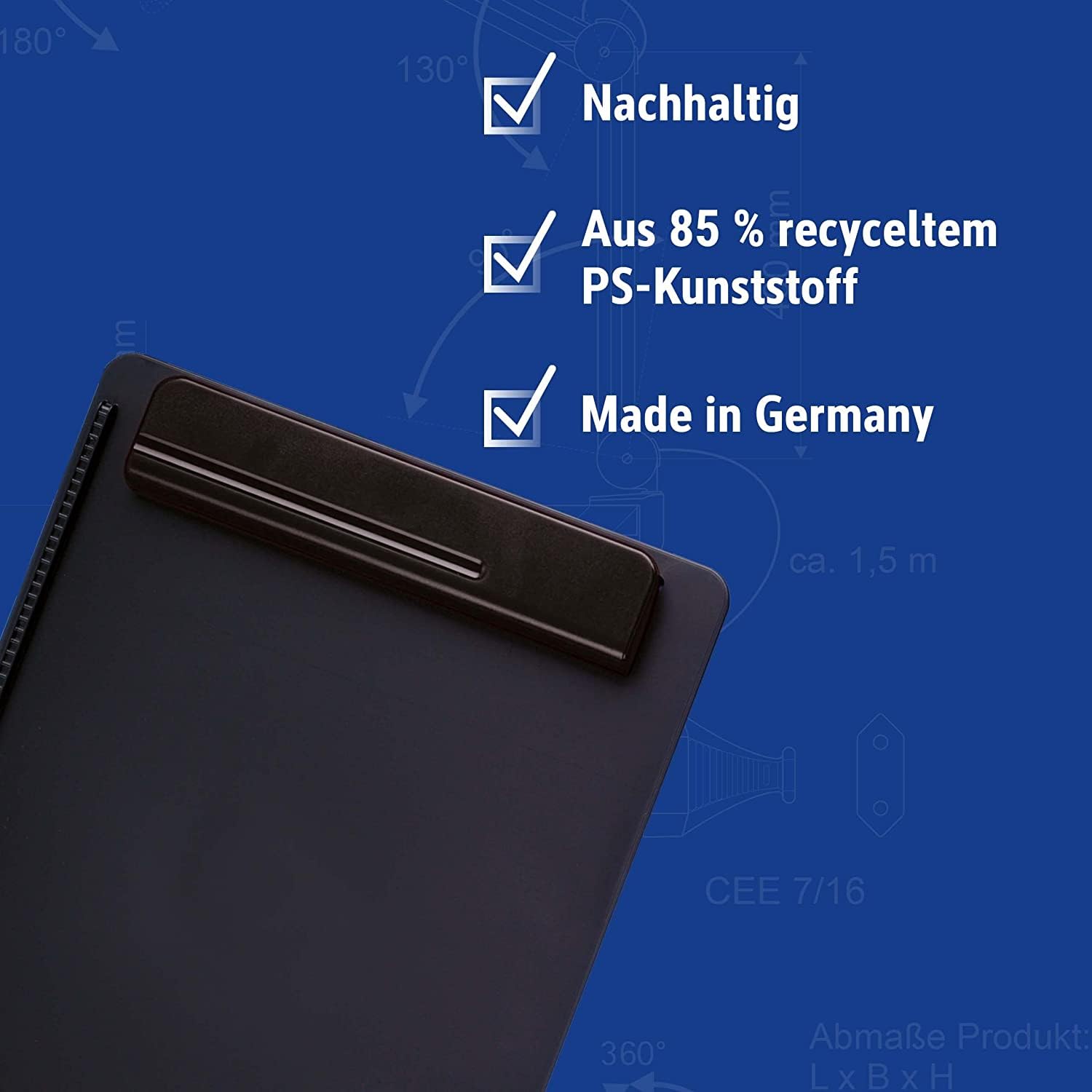 maul-maulgo-klemmbrett-a4-recycling-schwarz image 4
