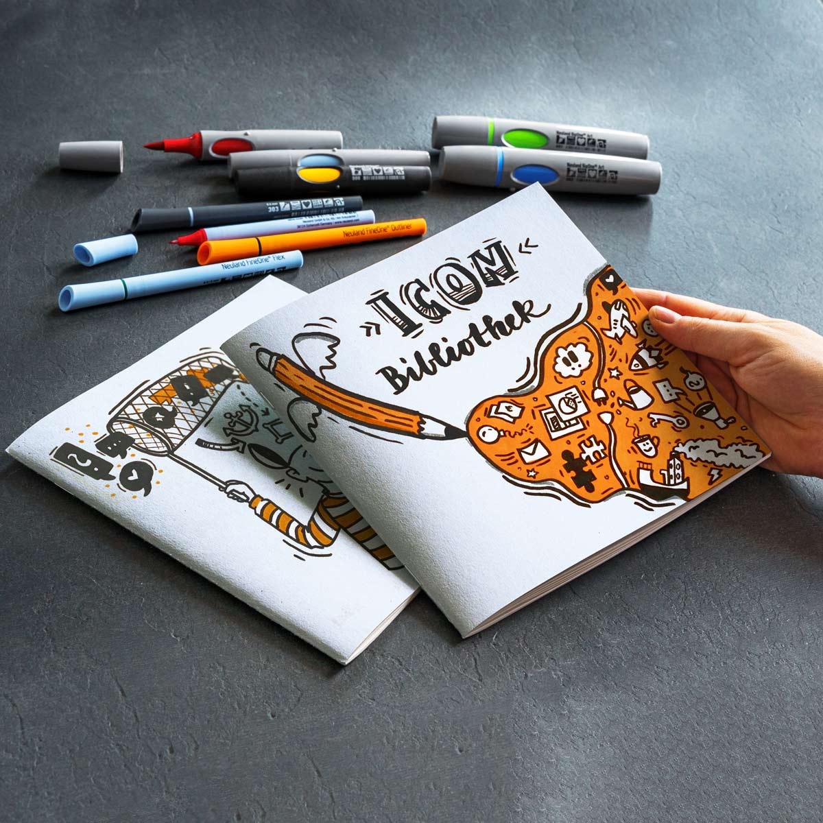 neuland-whitespace-sketchbooklet-21x20-cm-32-seiten image 4