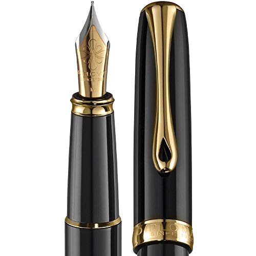 diplomat-f-llhalter-excellence-a2-lack-schwarz-vergoldet-feder-fein image 7