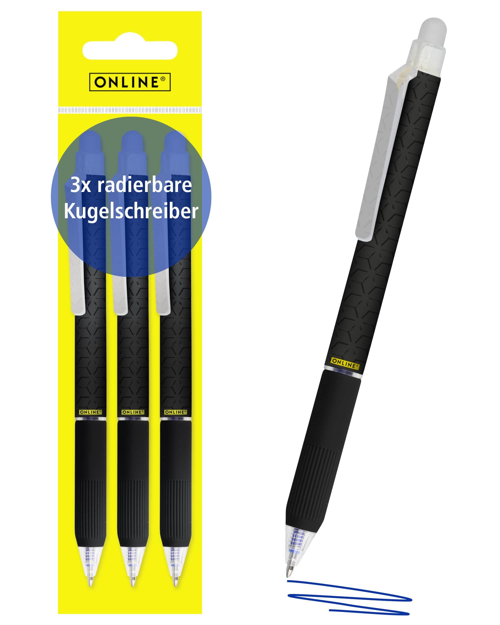 online-magixx-radierbarer-gelschreiber-blau-0-7-mm-3er-set image 1