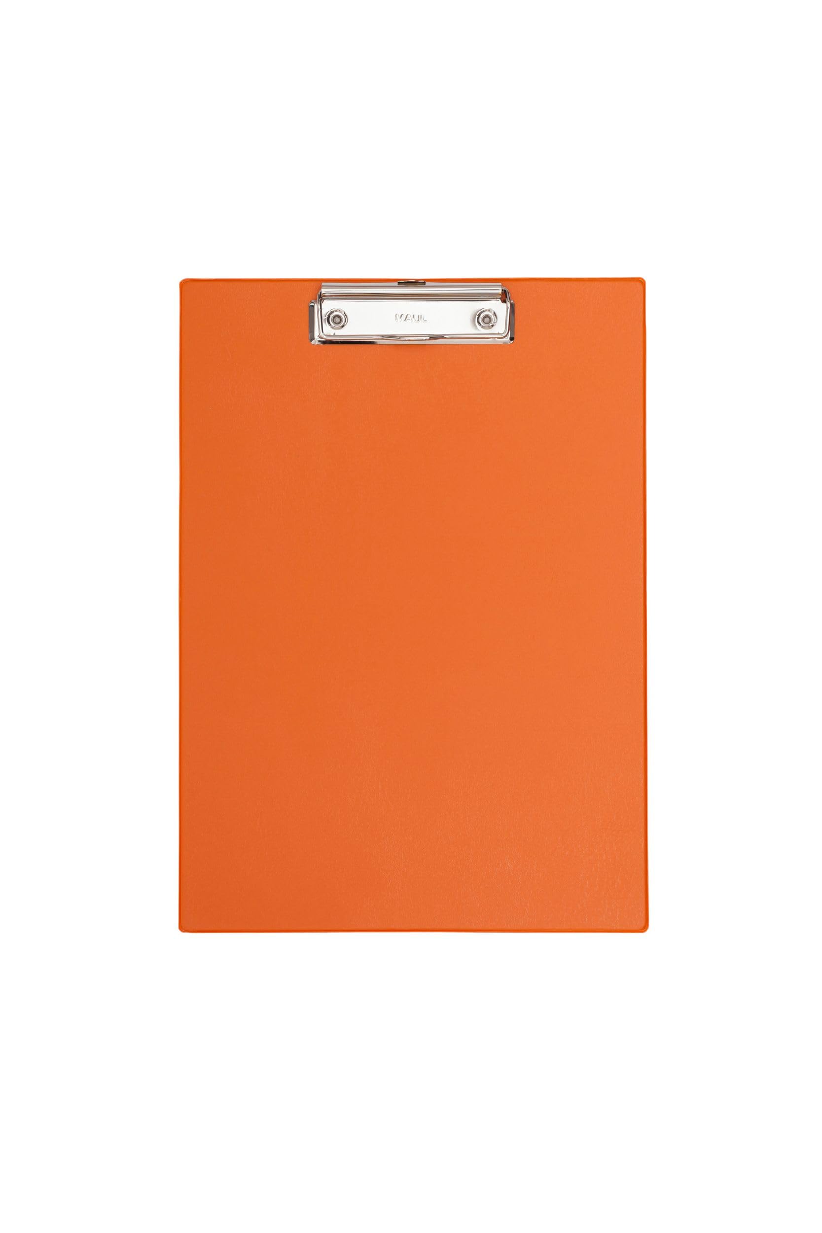 maul-klemmbrett-a4-orange-mit-b-gelklemme image 1