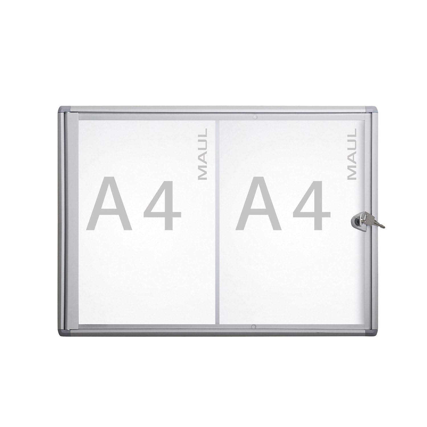 maul-extraslim-schaukasten-2xa4-silber-abschlie-bar image 1