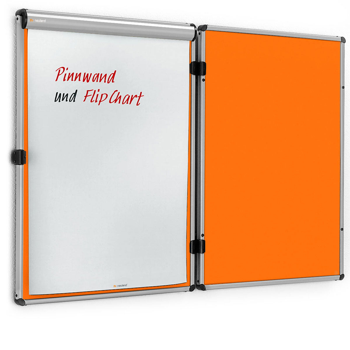 neuland-eurotwin-wandpinnwand-links-aufklappbar-mit-flipchart image 6