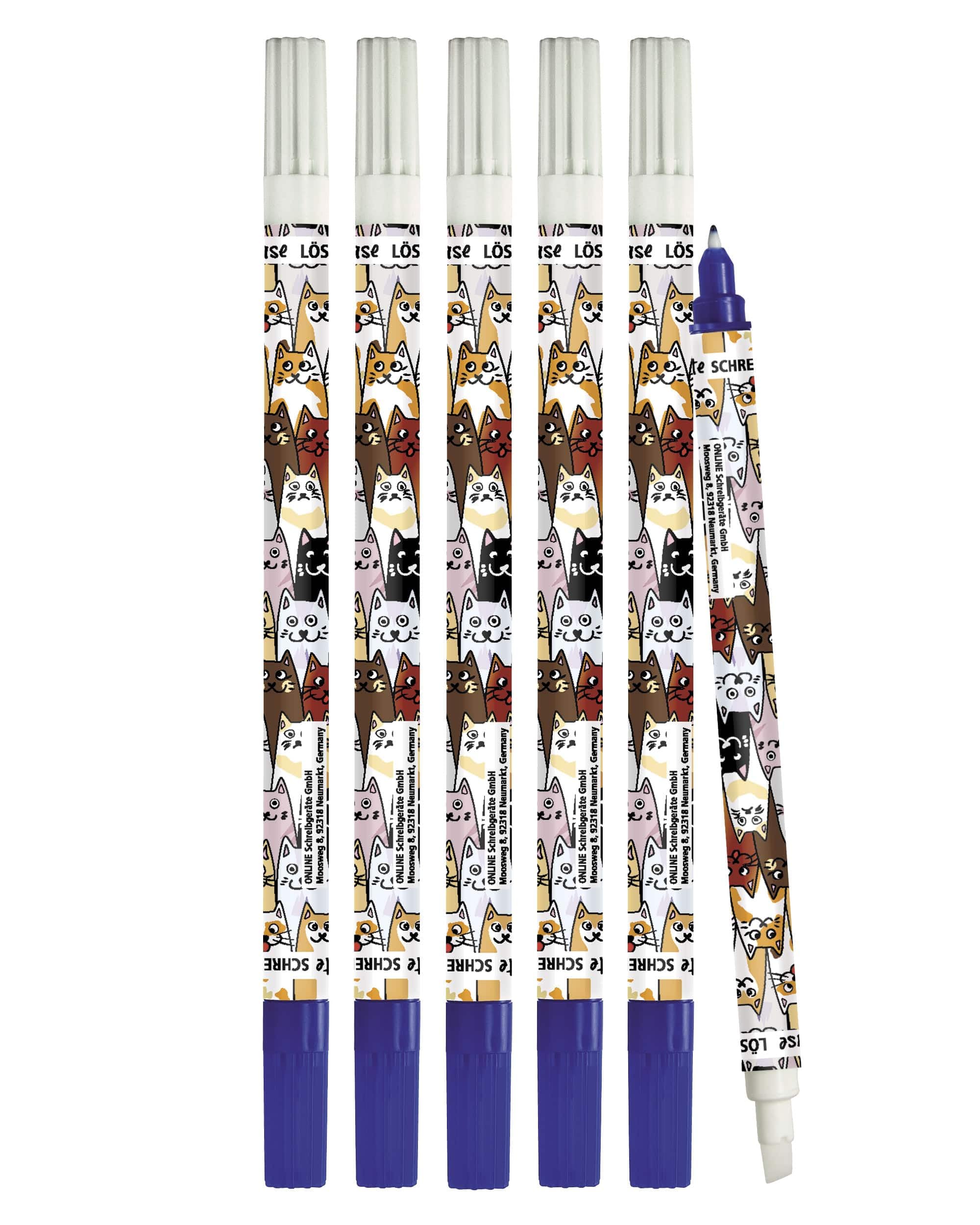 online-tintenl-scher-fluffy-cats-6er-pack-tintenkiller-blau image 1