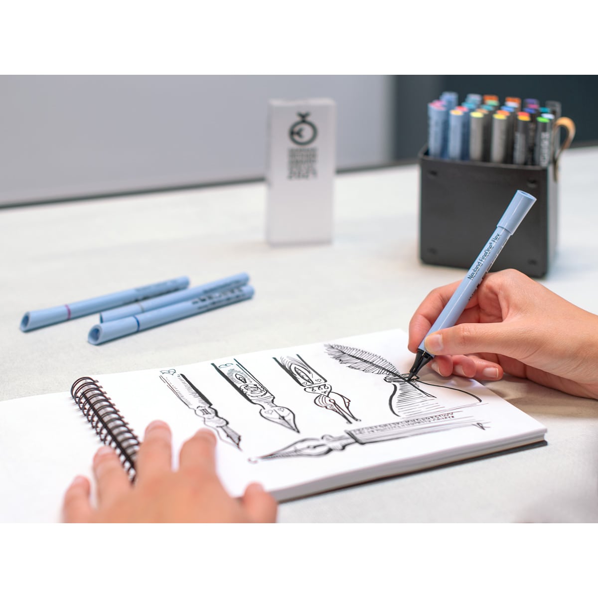 neuland-fineone-flex-marker-5er-farbset-mit-refillbox image 3