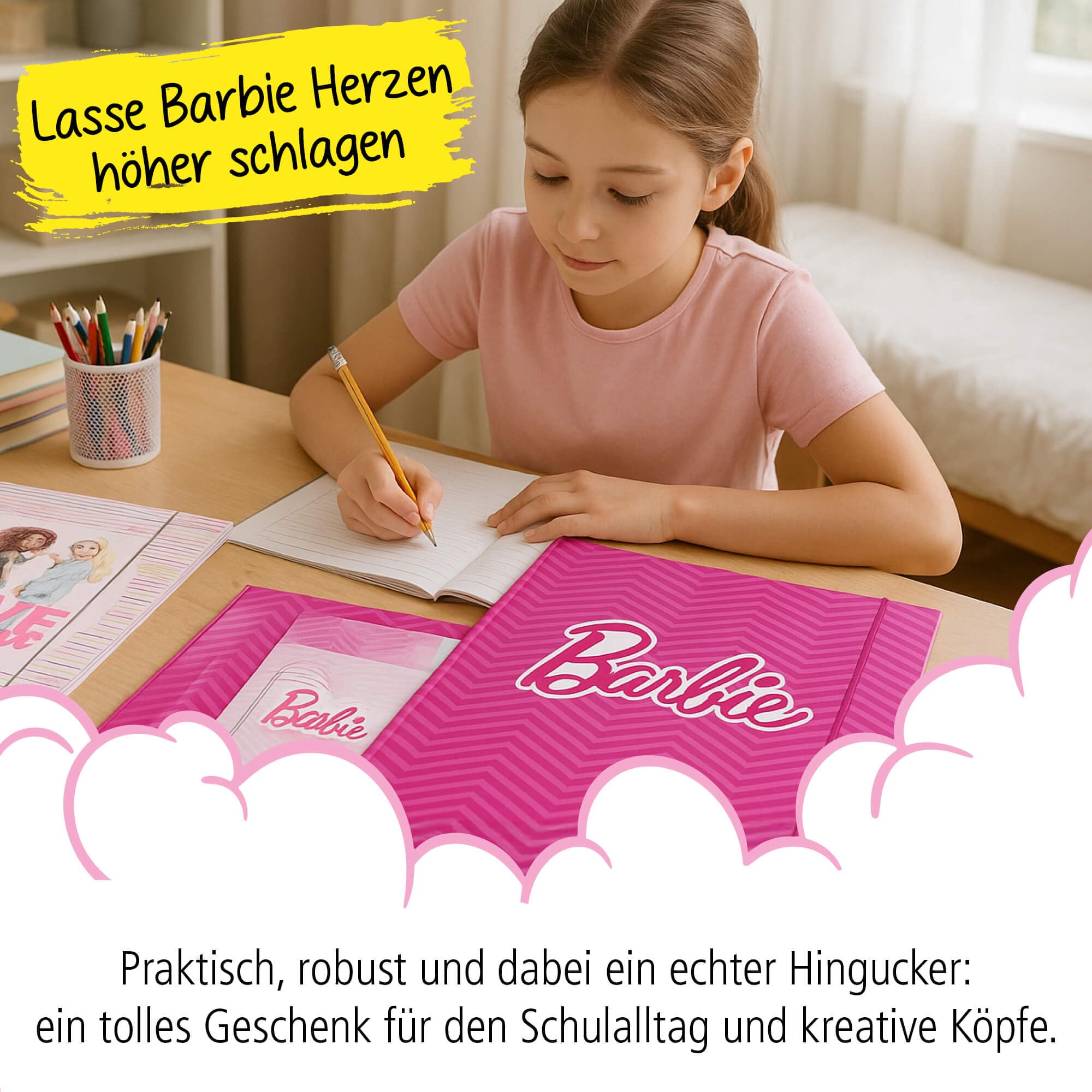 online-sammelmappe-a3-barbie-2er-set-pink-mit-gummizug image 5