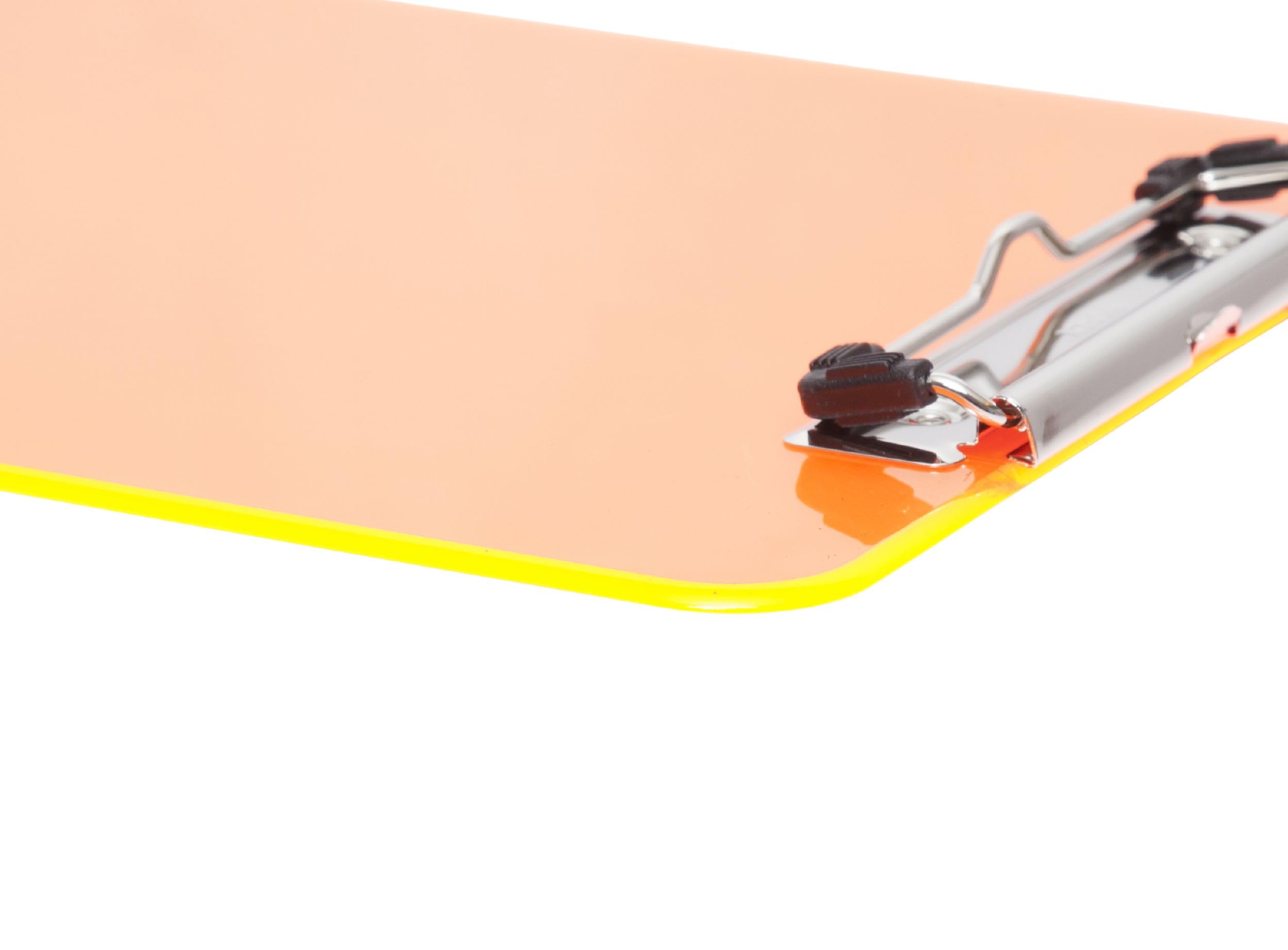 maul-maulneon-klemmbrett-a4-orange-transparent-hochformat-mit-stahlclip image 3