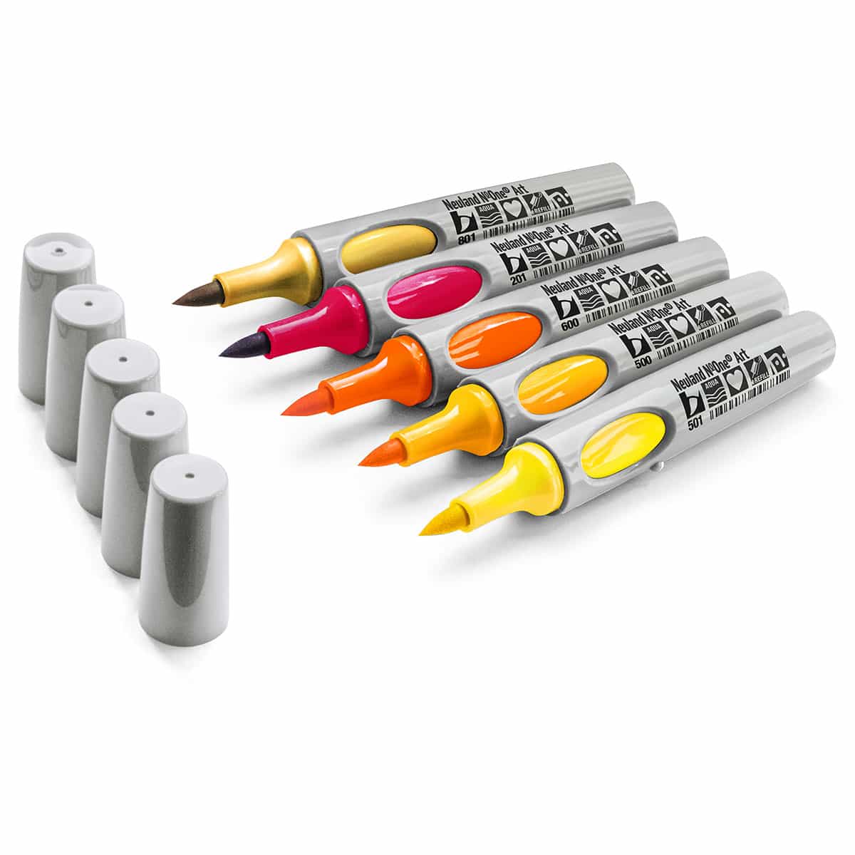 neuland-no-one-art-marker-5er-set-pinselspitze-0-5-7-mm-nachf-llbar image 3
