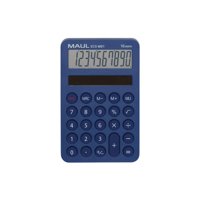 maul-eco-md-1-solarrechner-hellblau-lcd-10-stellig-kompakt image 1