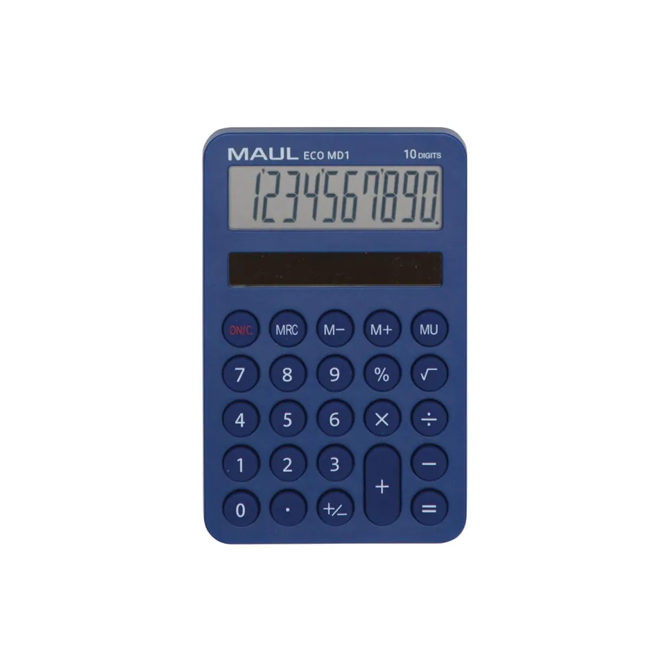maul-eco-md-1-solarrechner-hellblau-lcd-10-stellig-kompakt image 1