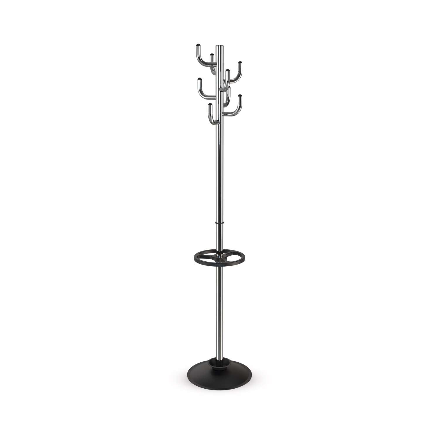 maulpolaris-garderobenst-nder-chrome-silber-8-haken-mit-schirmhalter-177-cm image 1