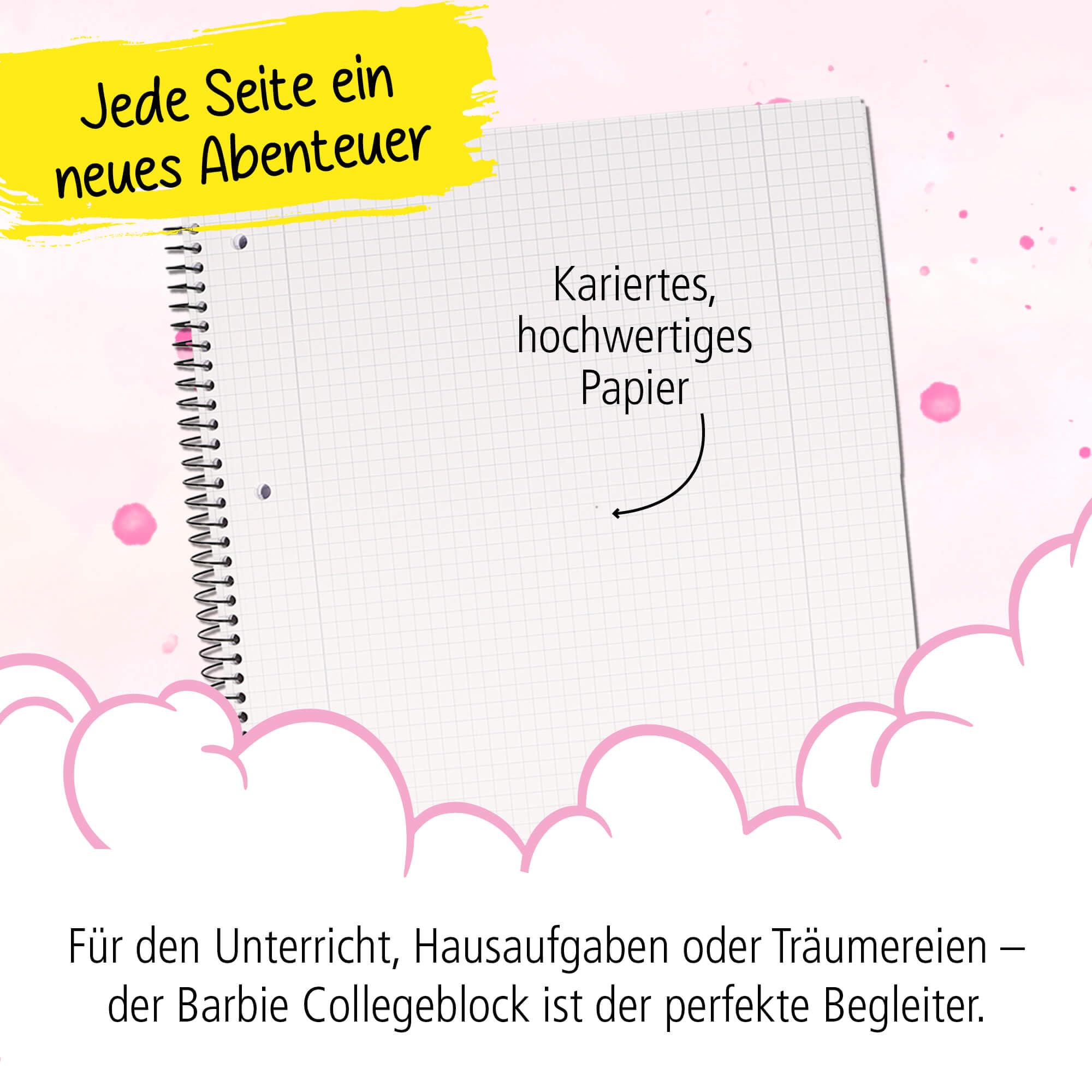 online-collegebl-cke-barbie-a4-kariert-2x-80-blatt-hardcover image 4