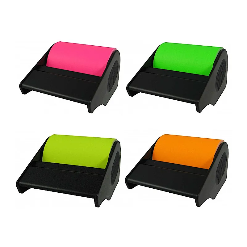 ecobra-creatape-neon-haftnotizrollen-60-mm-x-12-m-4er-set-im-abroller image 1