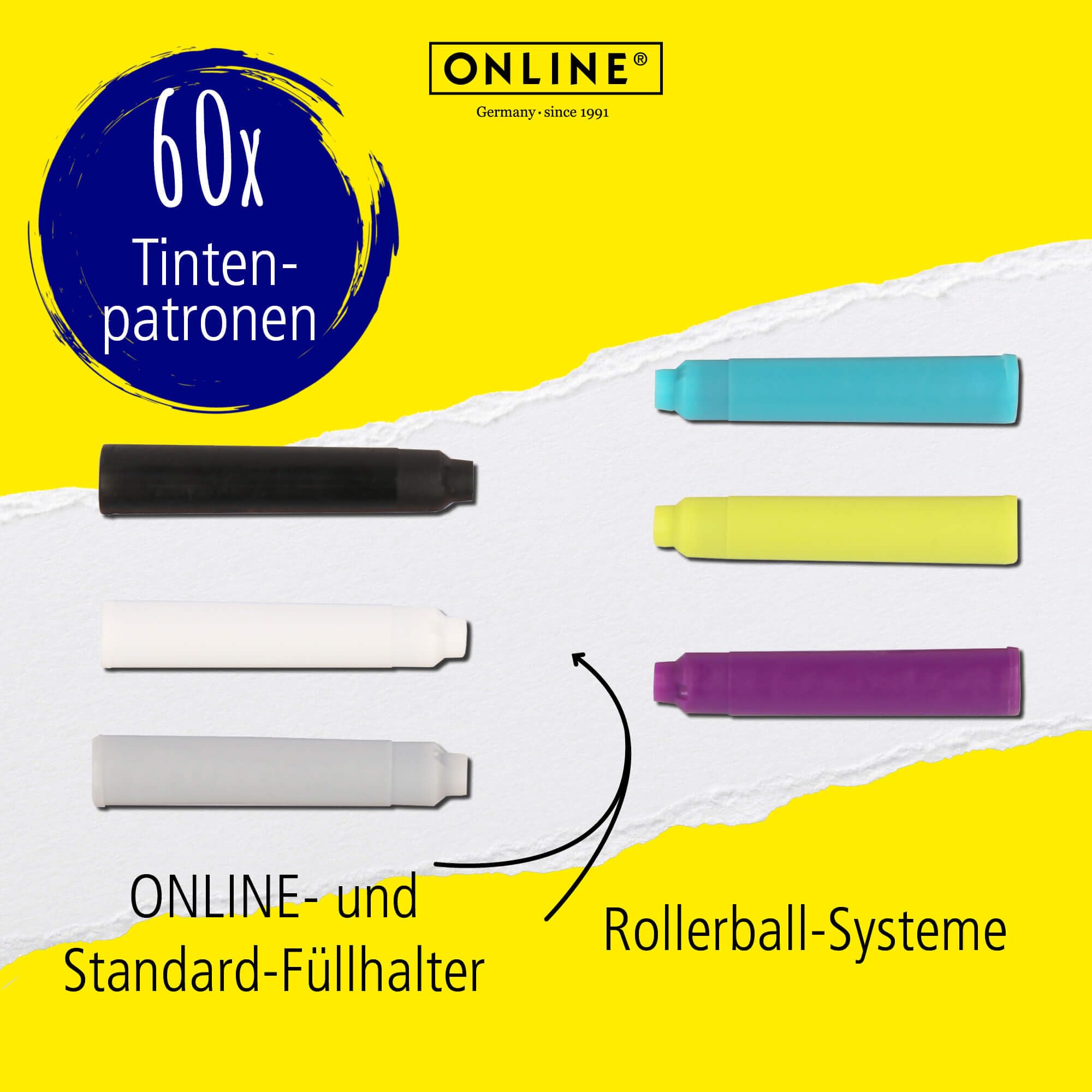online-standard-tintenpatronen-k-nigsblau-60-st-ck-f-r-f-ller-und-rollerball image 2