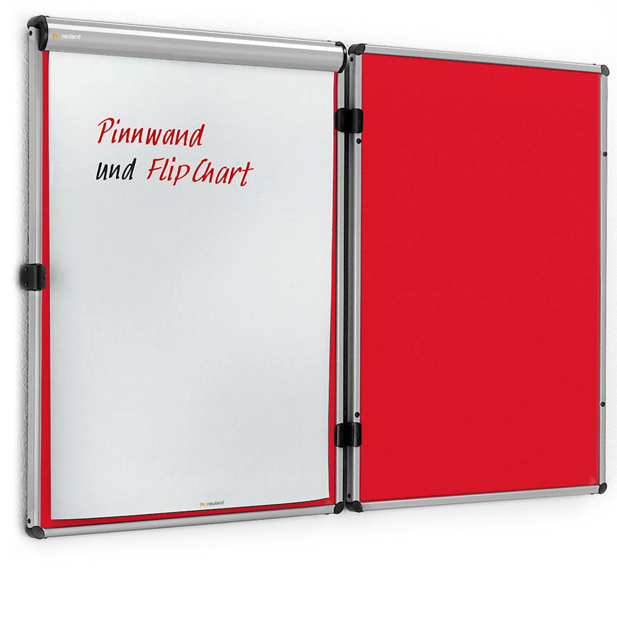 neuland-eurotwin-wandpinnwand-links-aufklappbar-mit-flipchart image 7