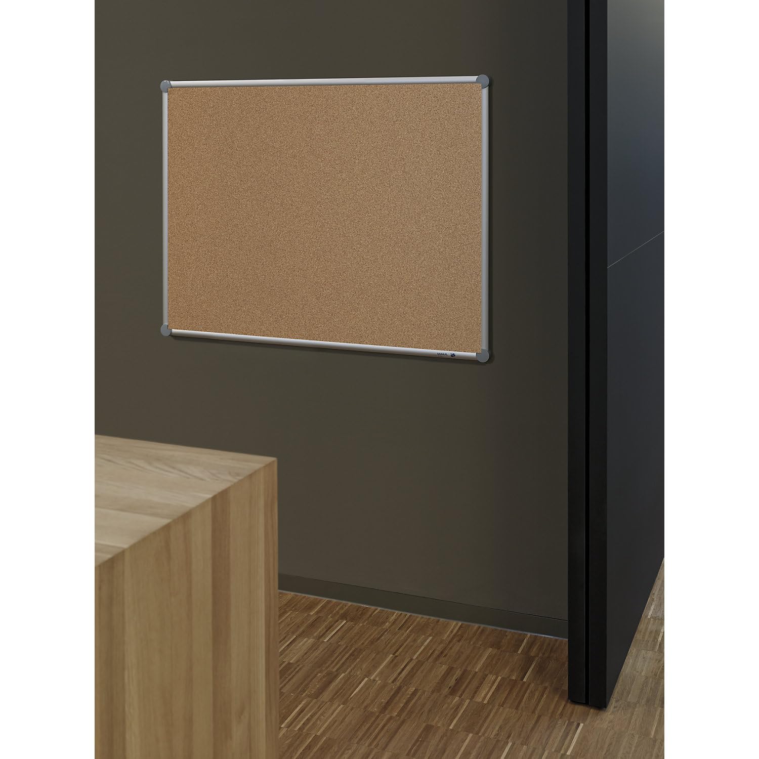 maul-maulpro-pinnwand-kork-braun-90-x-180-cm-alurahmen image 2