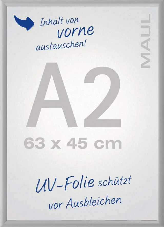 maul-maulstandard-klapprahmen-a2-silber-alurahmen-hochformat-schnellwechsel image 1