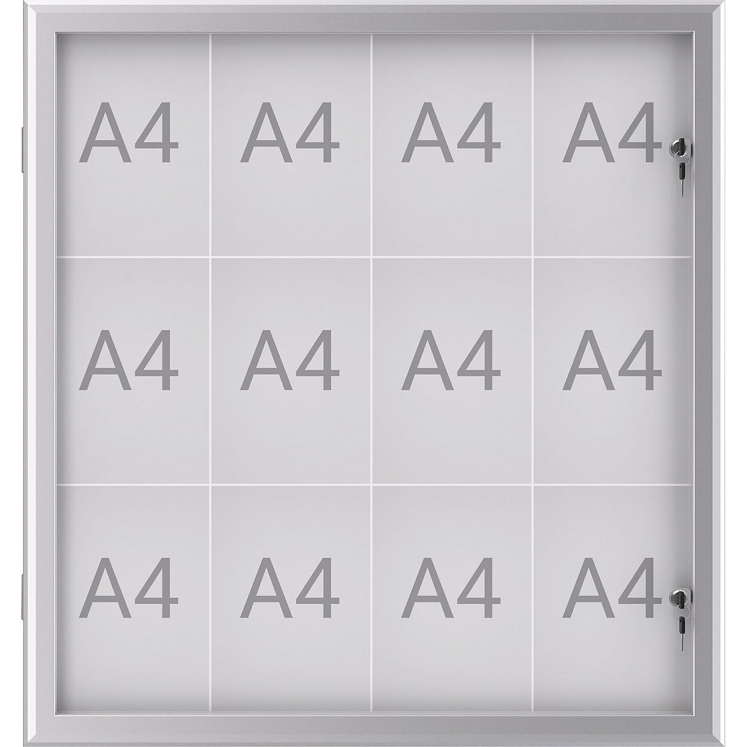 maulexcite-schaukasten-silber-f-r-12x-a4-querformat-abschlie-bar image 1