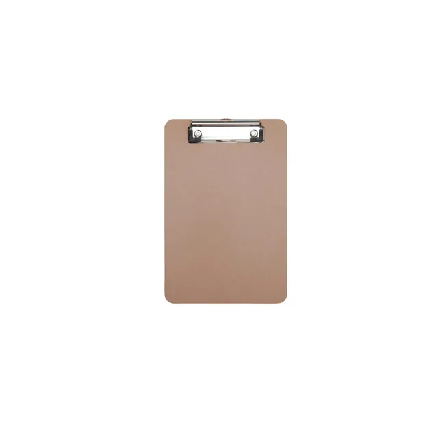 maul-maulbasic-klemmbrett-a5-braun-hartfaser-holz-hochformat-mit-b-gelklemme image 1