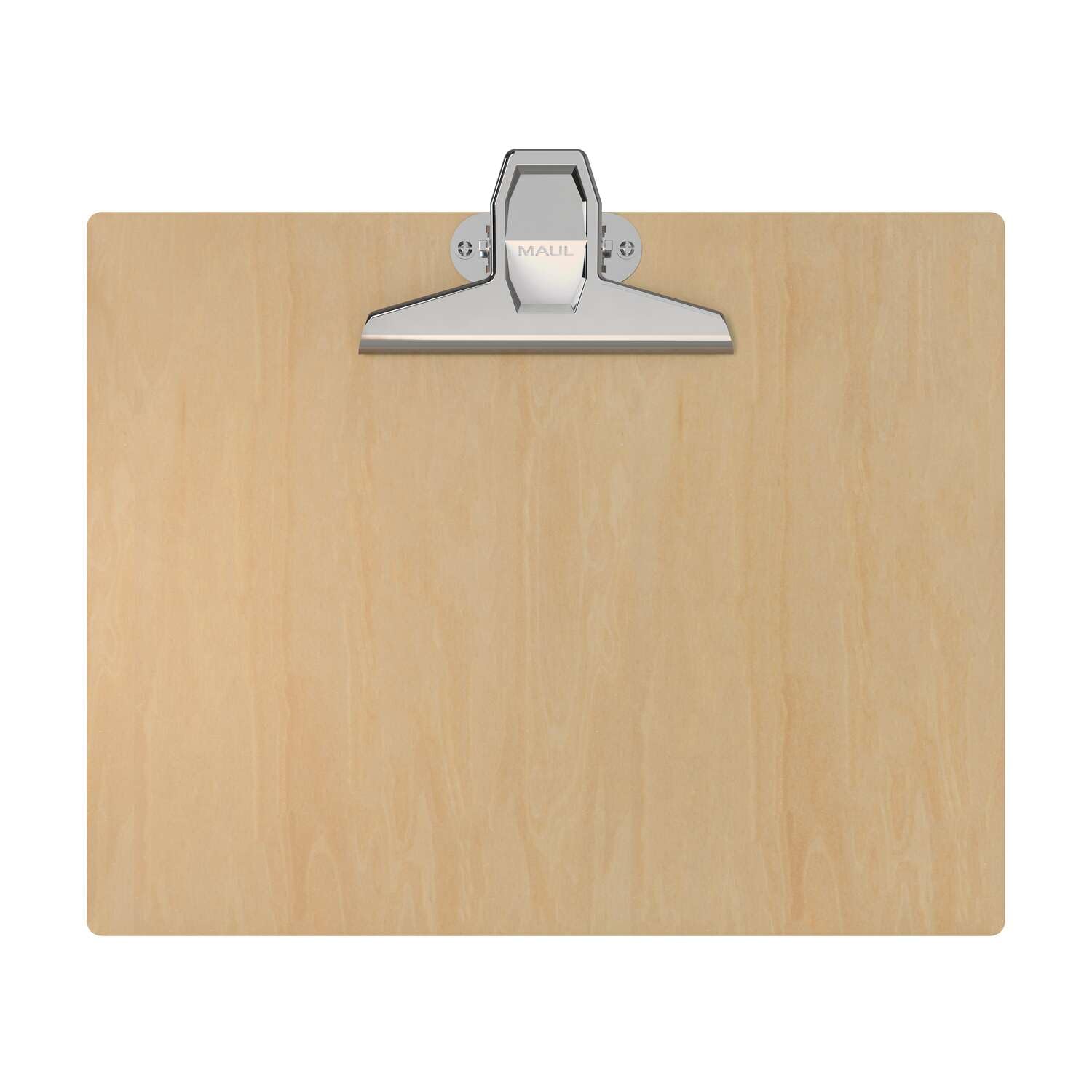 maul-klemmbrett-maultilia-a4-quer-braun-holz-mit-stahlclip image 1