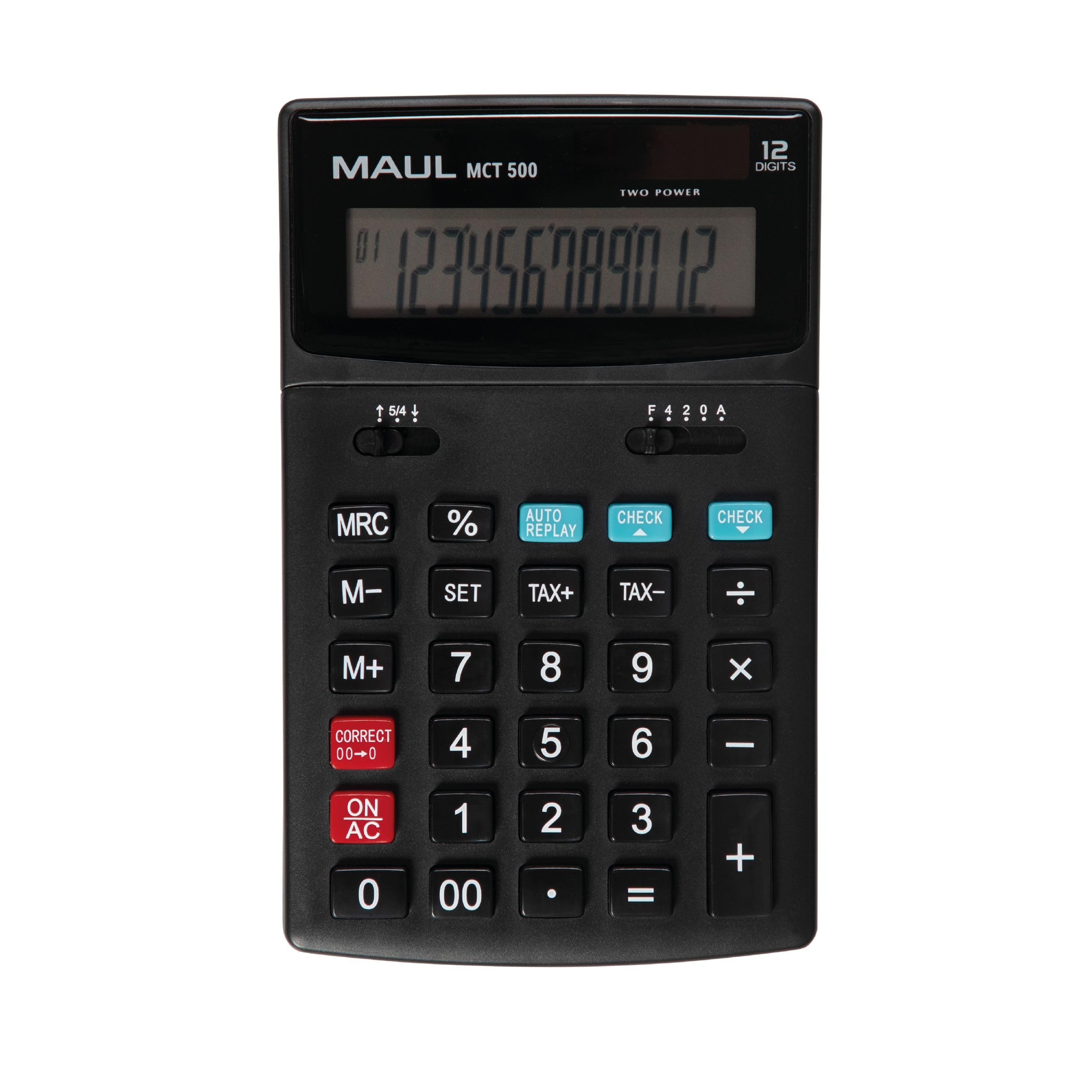 maul-mct-500-tischrechner-schwarz-12-stellig-solar image 1