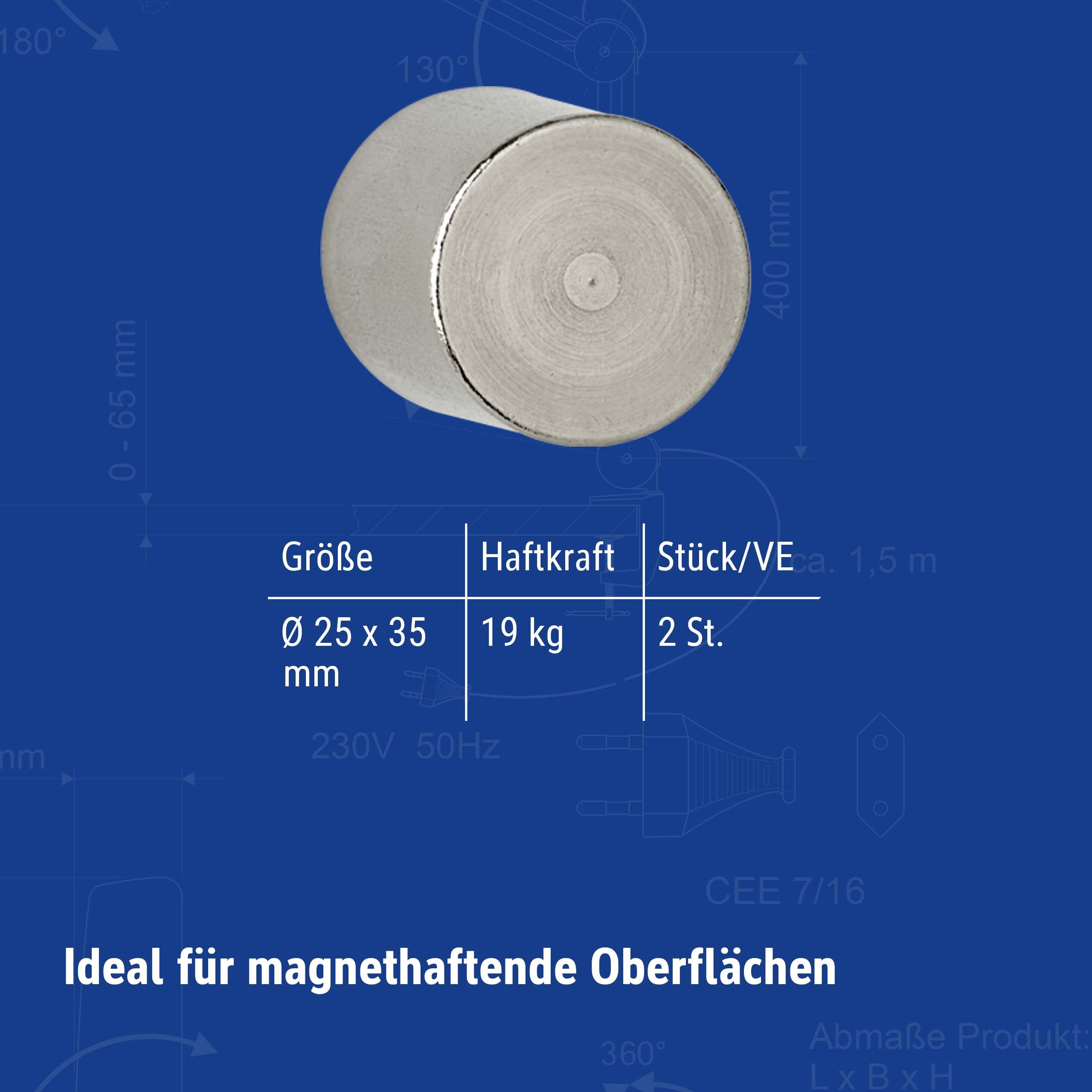 maul-magnetstab-2er-set-silber-neodym-19-kg-kompakt image 5