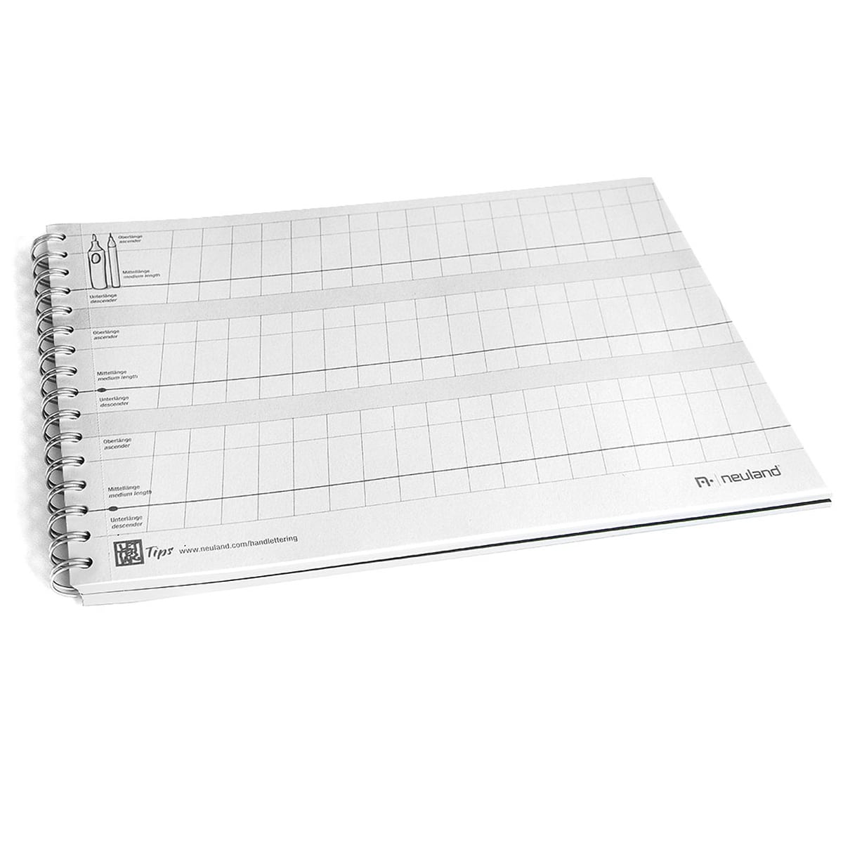 neuland-schreib-bungsblock-handlettering-learning-pad-to-go-a4-quer image 2