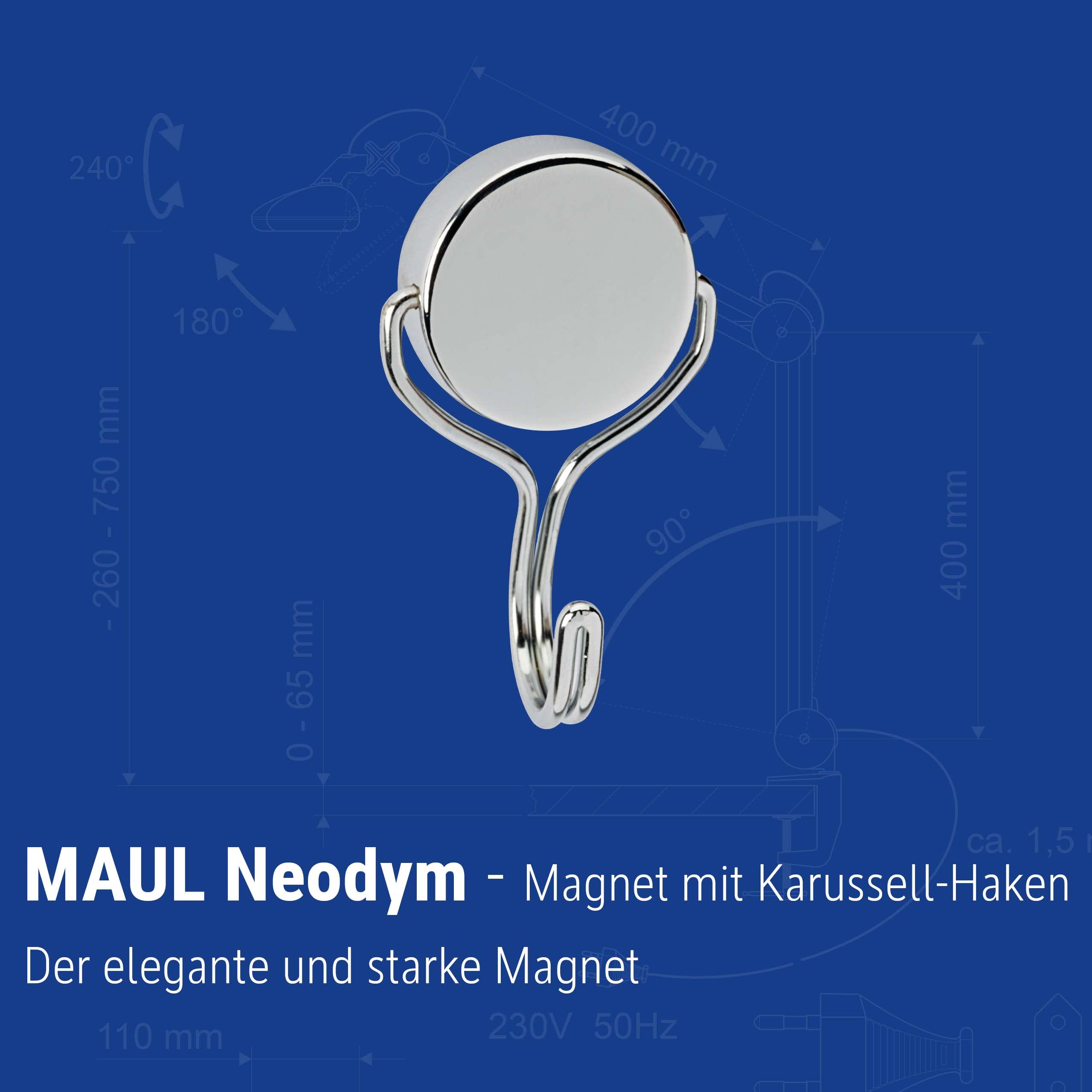 maul-maulpro-neodym-hakenmagnet-silber-50-kg-tragkraft-magnethaken image 2