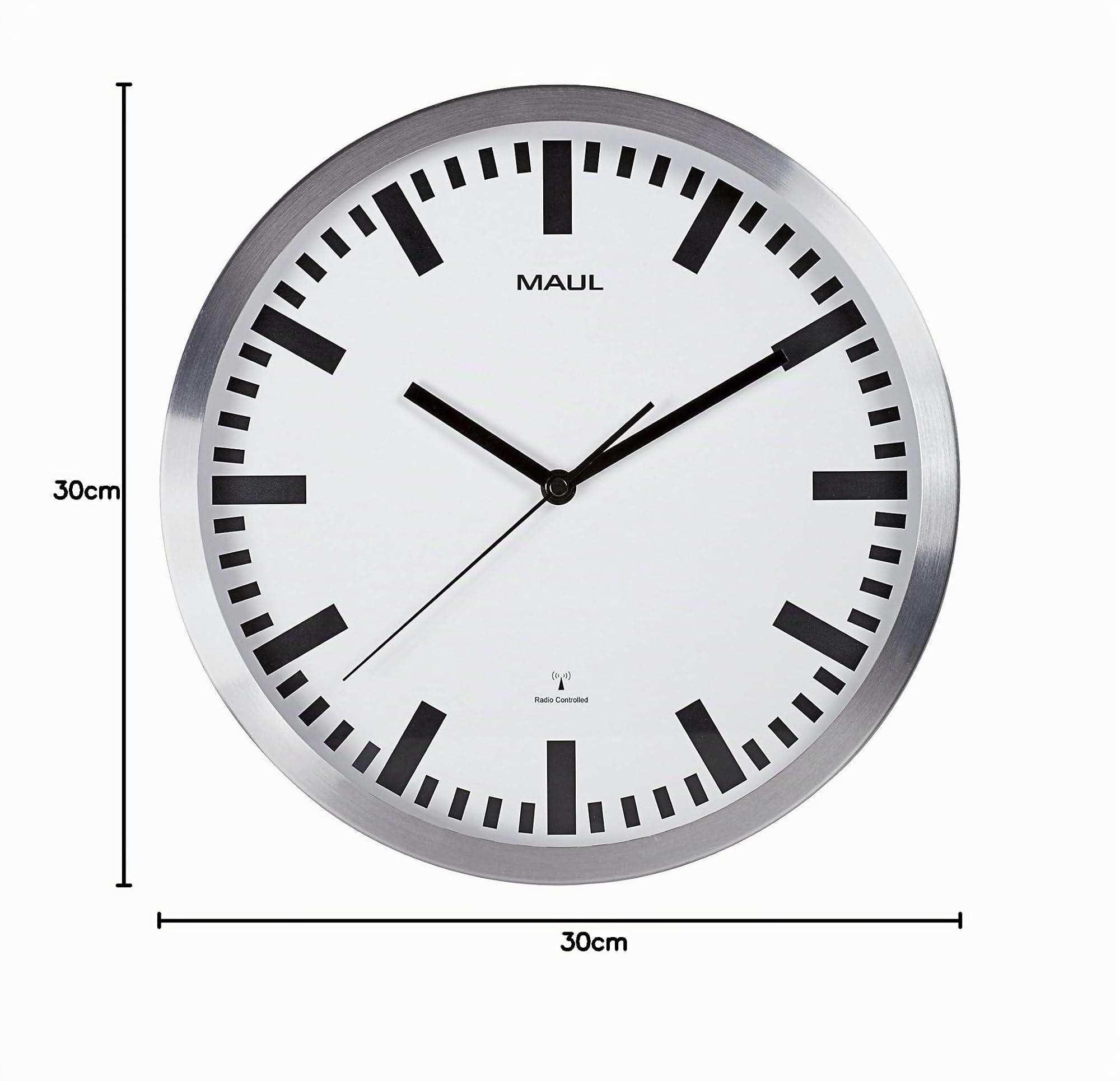 maul-wanduhr-maulpilot-30-cm-wei-funk-silber image 4