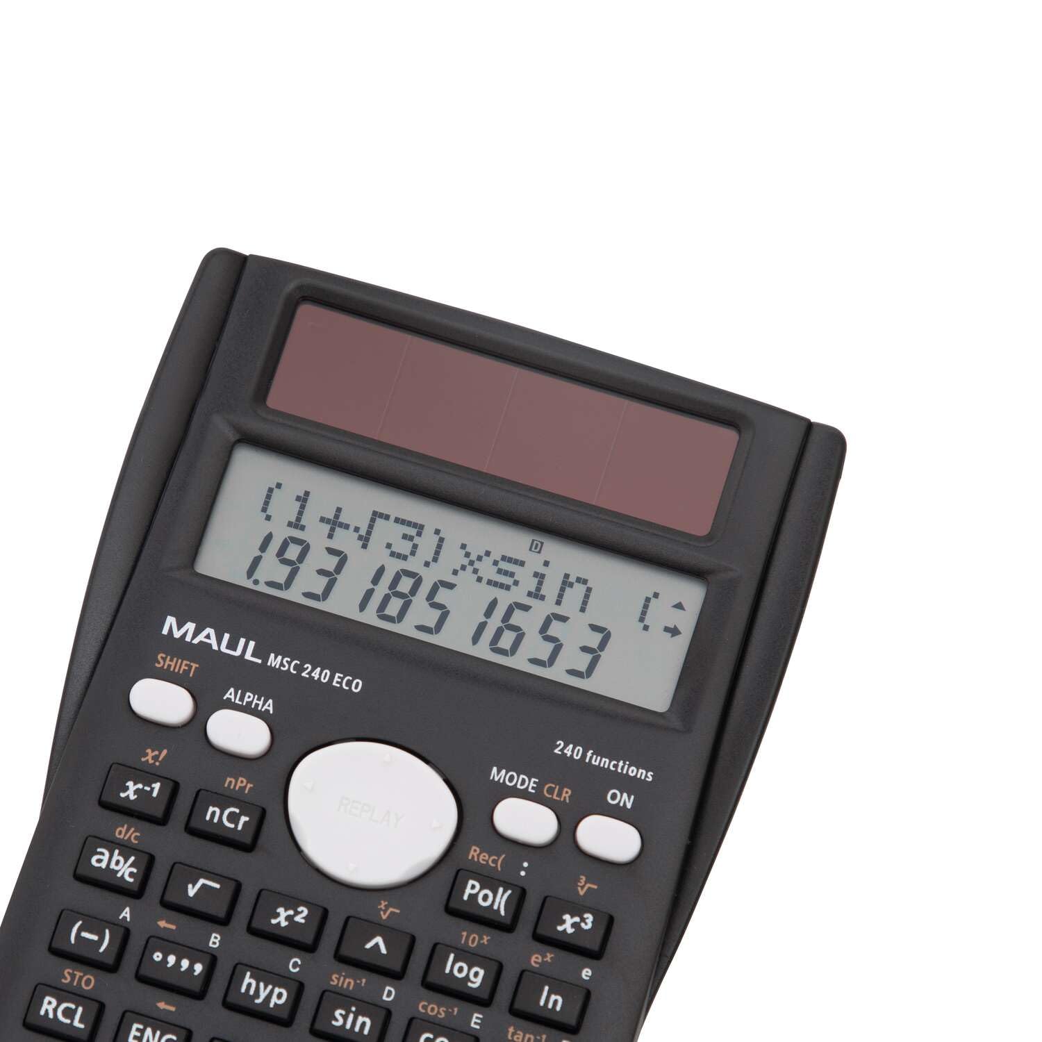 maul-tischrechner-msc-240-eco-schwarz-solarrechner-240-funktionen image 3