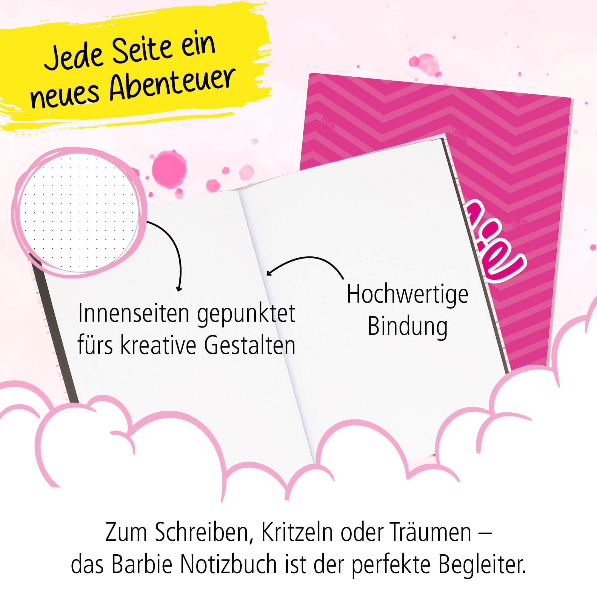 online-barbie-notizb-cher-a5-dotted-2er-set-192-seiten image 4