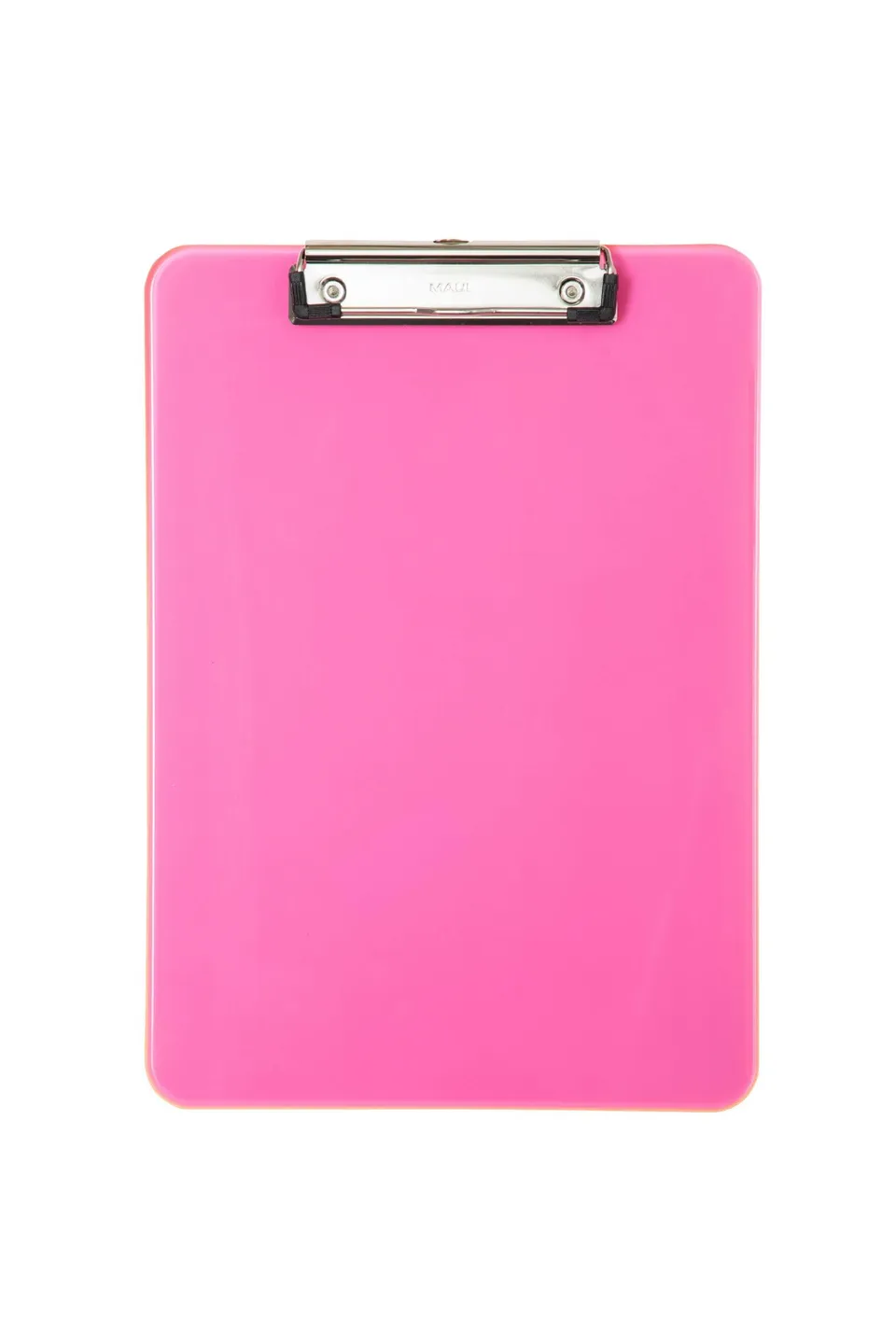 maulneon-klemmbrett-a4-pink-transparent-hochformat-mit-stahlklemme image 1