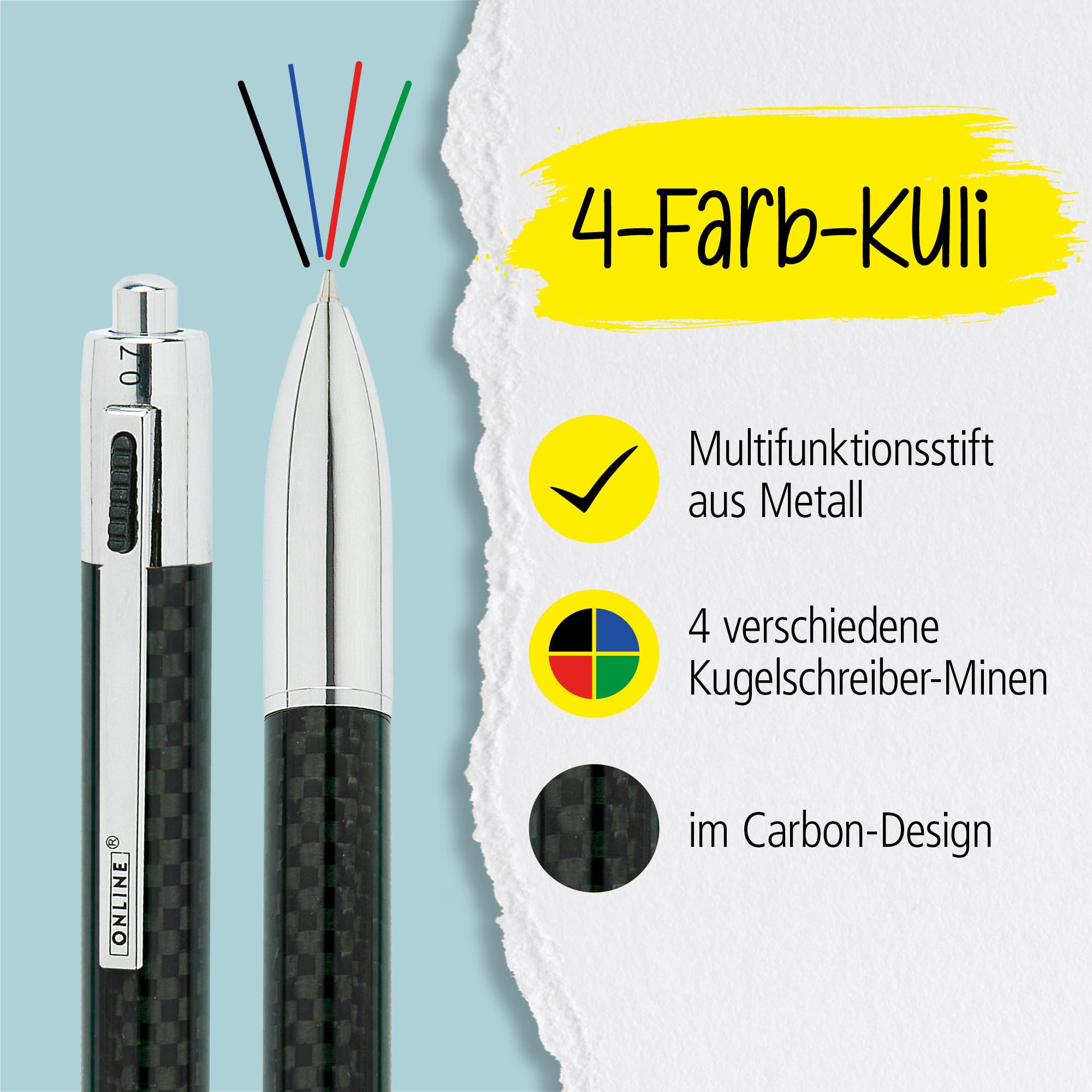 online-4-farb-kugelschreiber-carbon-design-metall-mit-d1-ersatzminen image 2