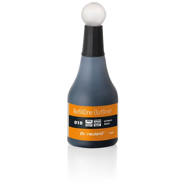 neuland-refillone-outliner-nachf-lltinte-schwarz-45-ml-permanent image 1