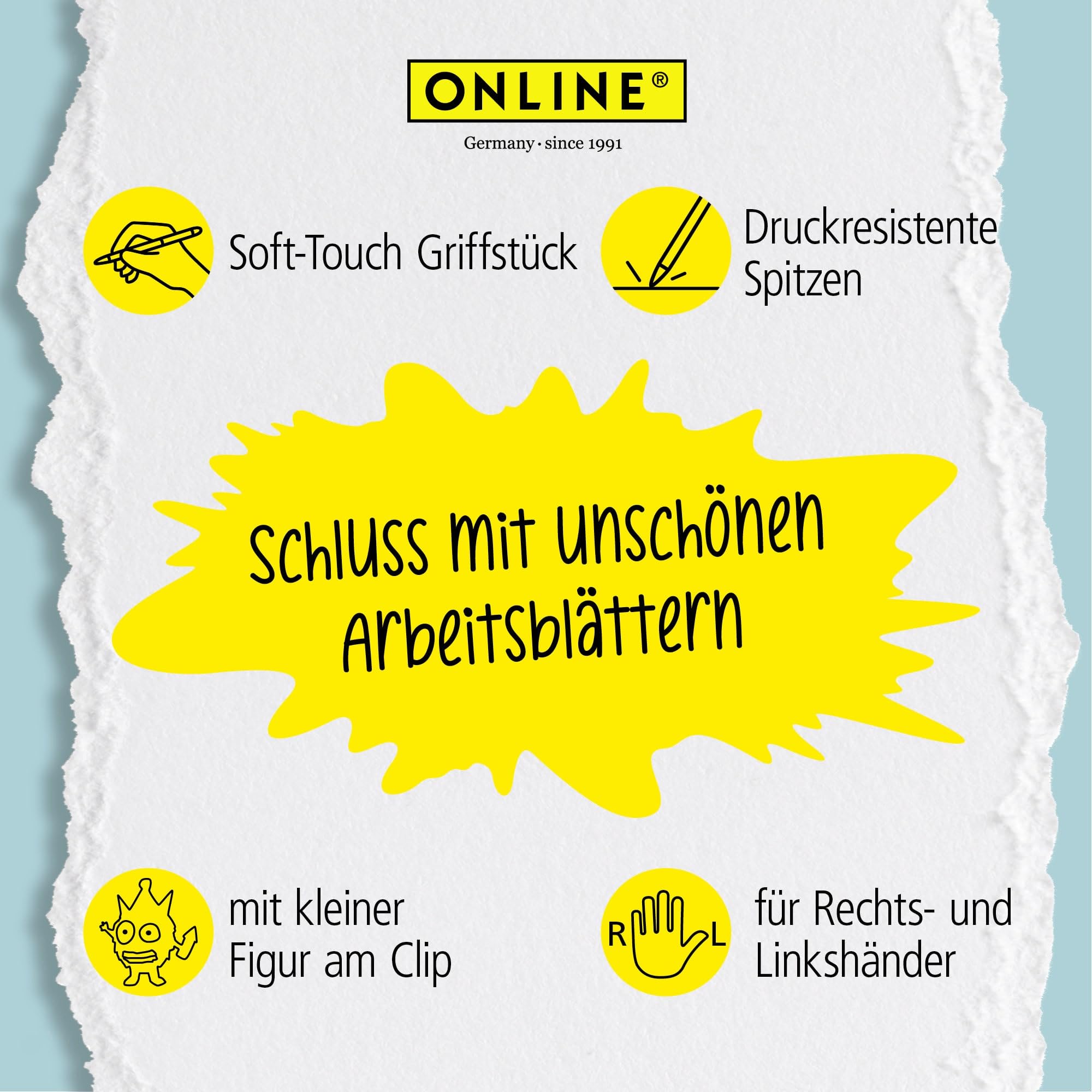 online-magixx-fun-girls-6er-set-radierbarer-gelschreiber-blau-0-7-mm image 4