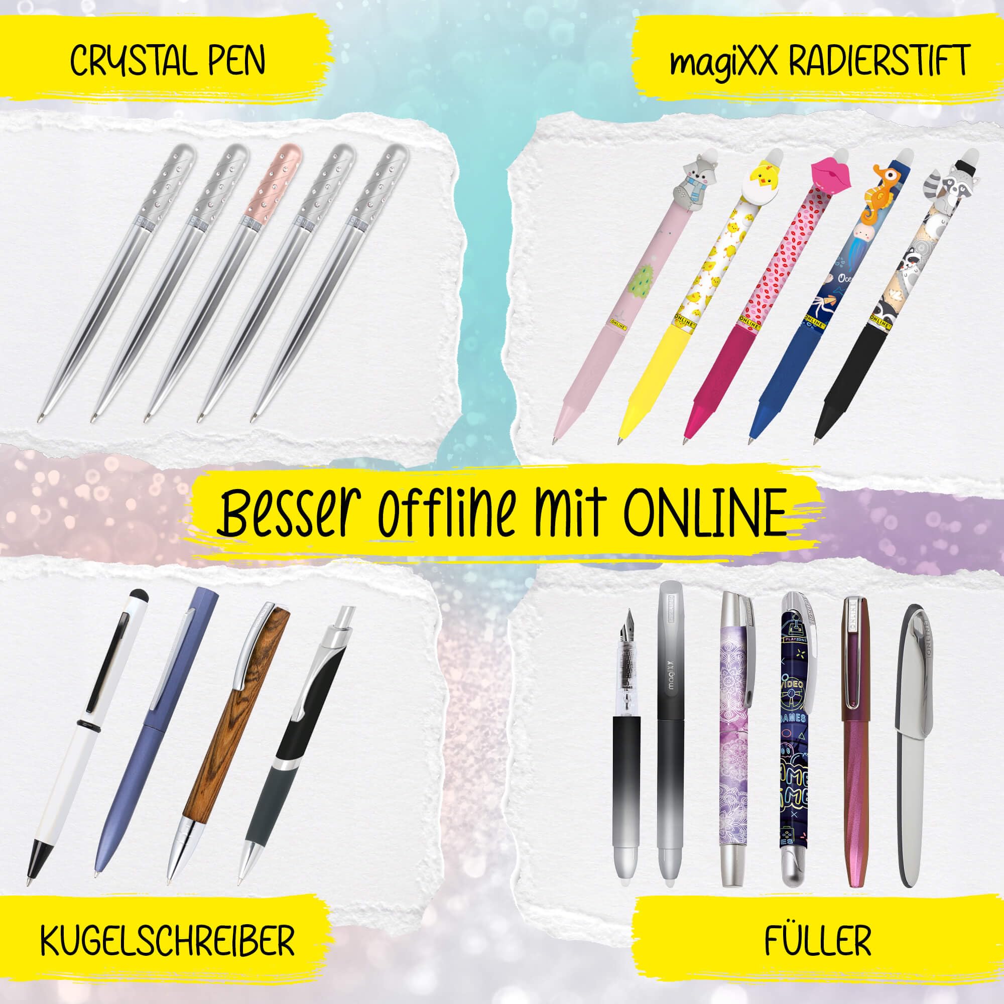 online-crystal-pen-kugelschreiber-silver-strass-midi-geschenkbox image 8