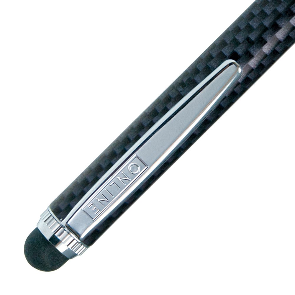 online-stylus-xl-kugelschreiber-carbon-alu-mit-touchpen-mine-m-blau image 3
