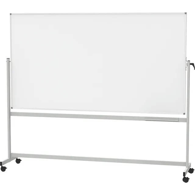 maul-maulstandard-whiteboard-mobil-silber-120x220-cm-drehbar-beidseitig image 1