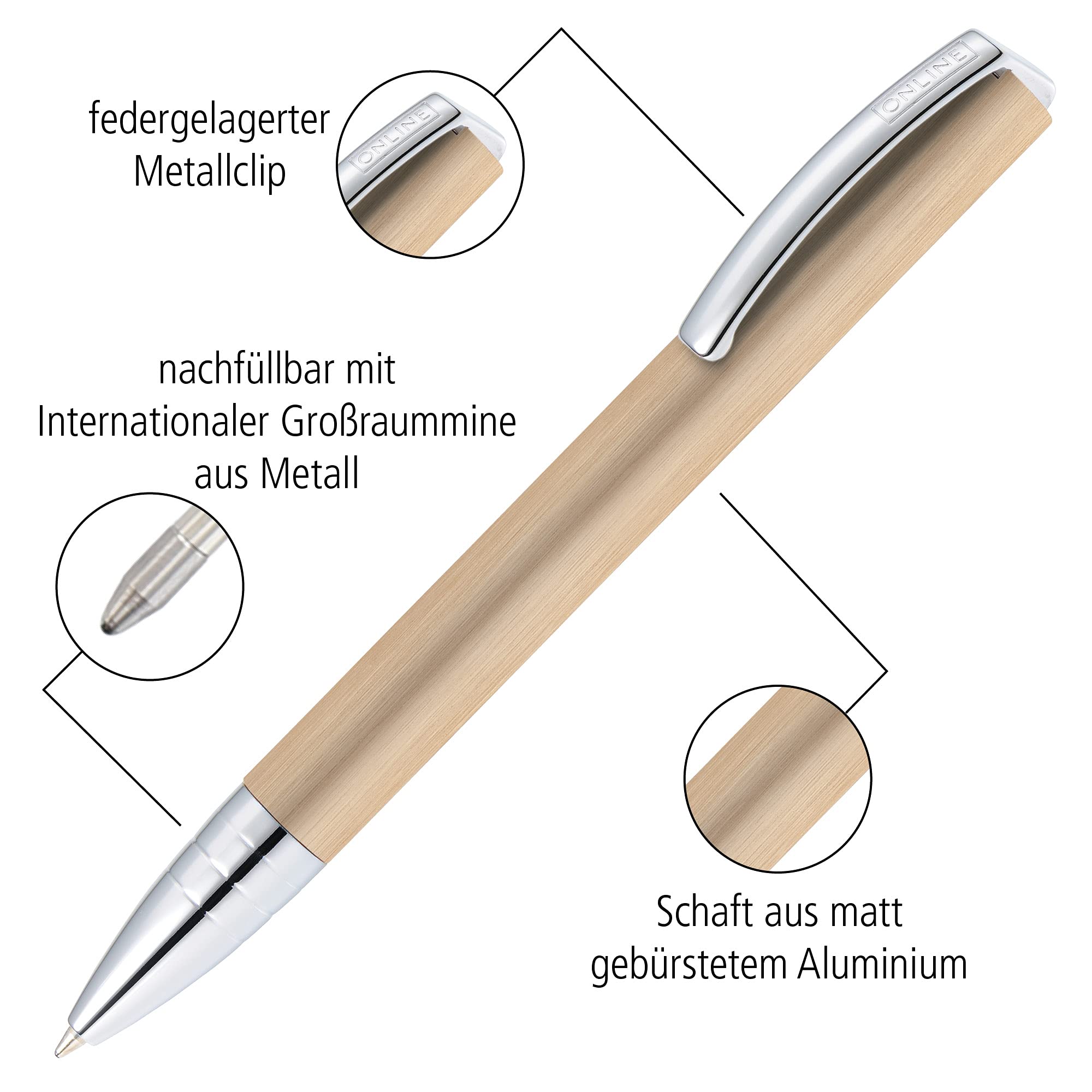 online-vision-champagne-kugelschreiber-g2-m-schwarz image 3