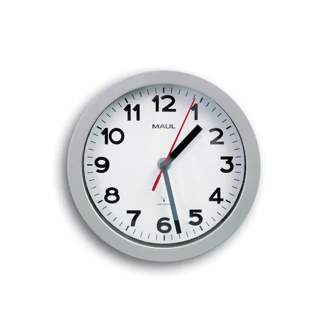 maul-maulstep-funk-wanduhr-20-cm-silber-wei image 1