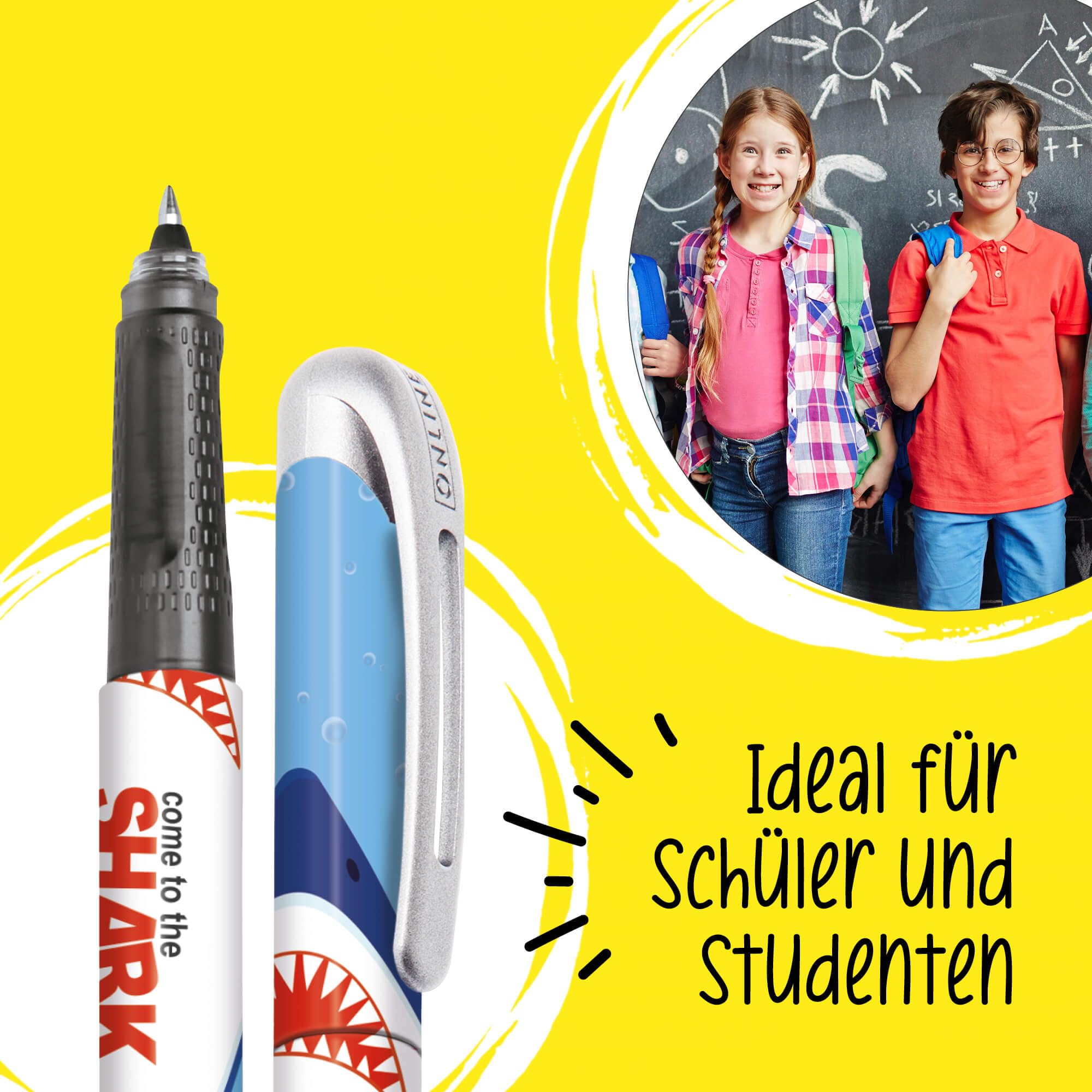online-college-shark-tintenroller-0-5-mm-ergonomisch-hai-design image 4