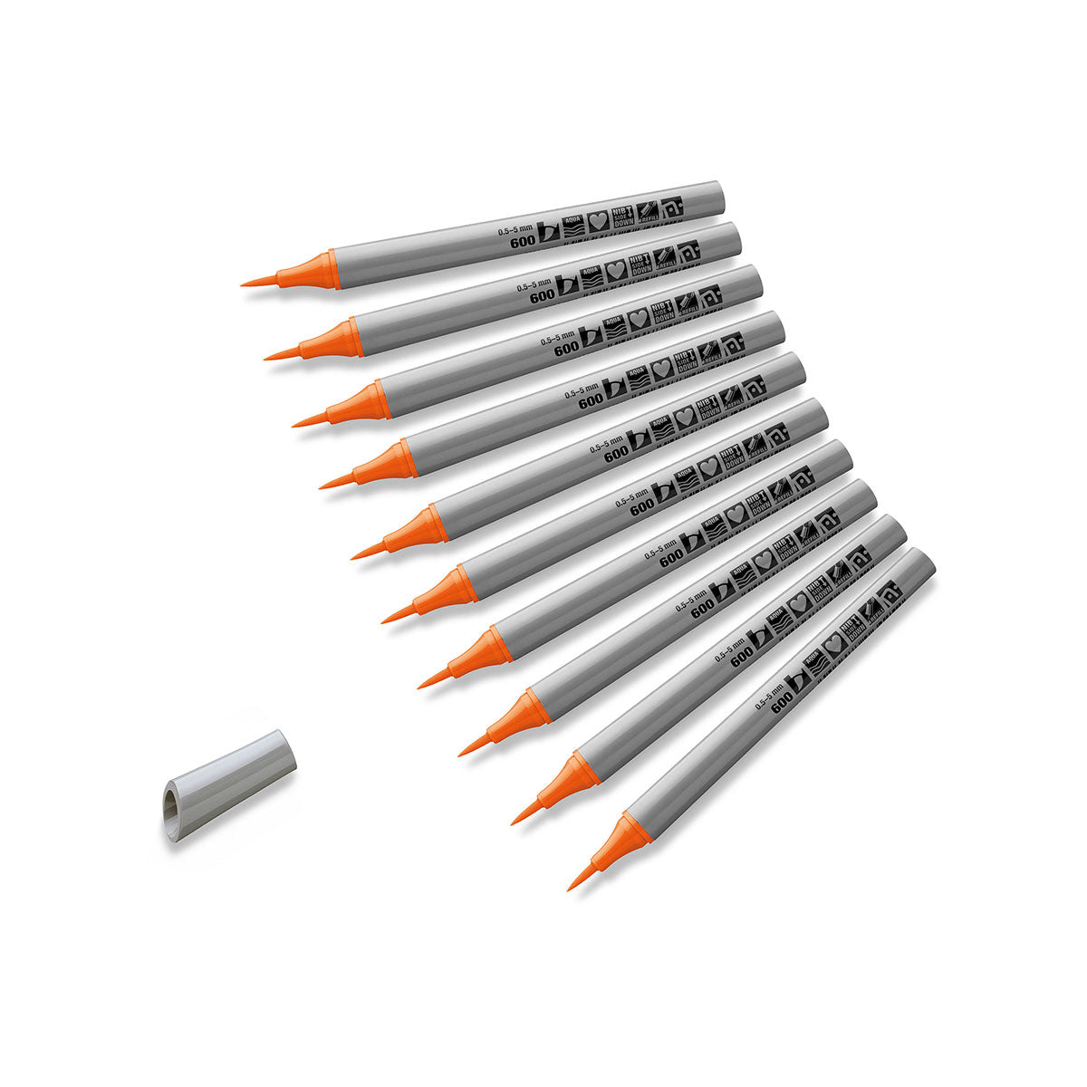 neuland-fineone-art-fineliner-pinselspitze-0-5-5-mm-10er-uni-set image 4