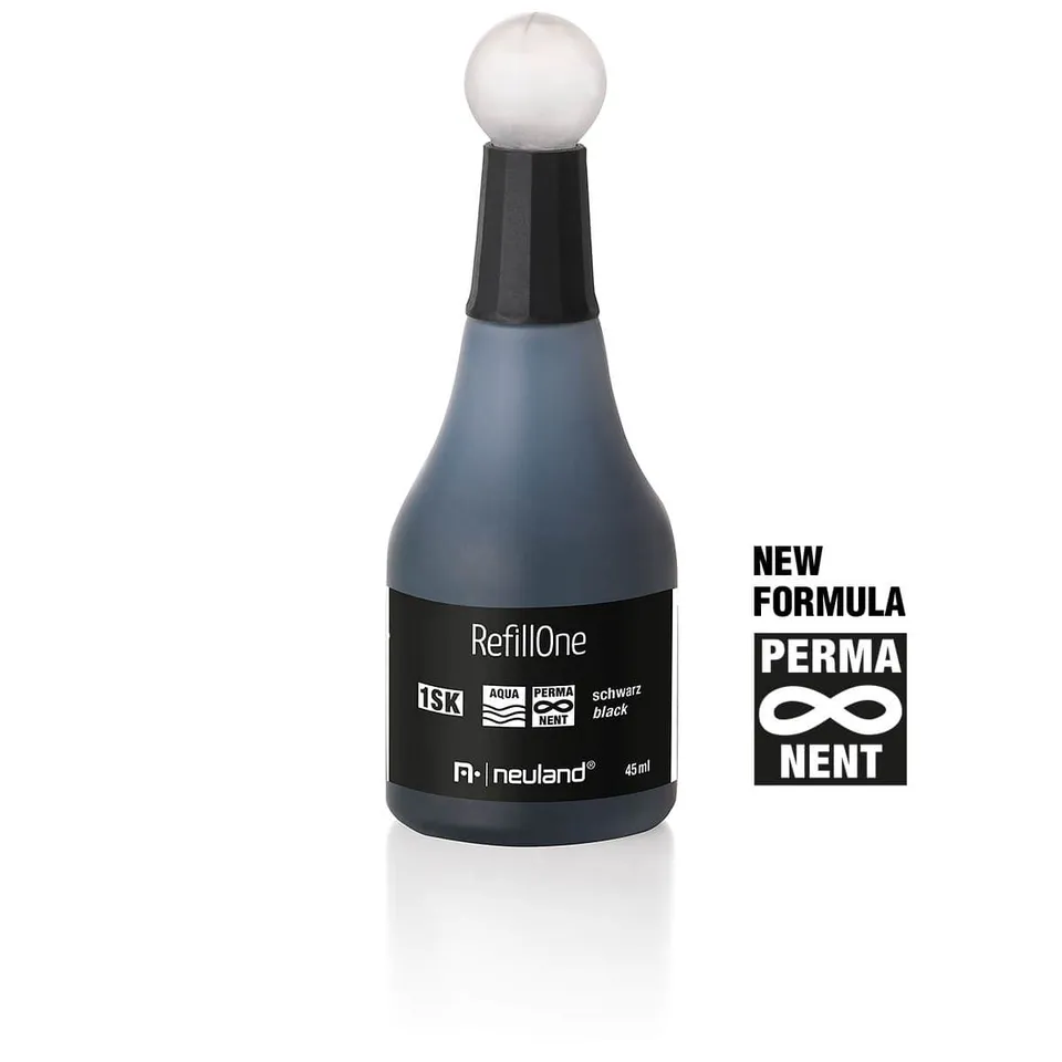 neuland-nachf-lltinte-refillone-1sk-schwarz-verwischfest-45-ml image 1