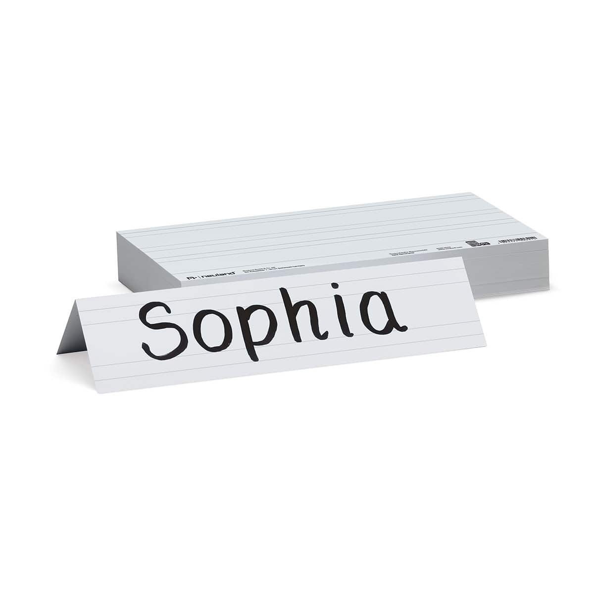 neuland-tischaufsteller-namensschild-100-st-ck-24-x-6-cm-wei image 1
