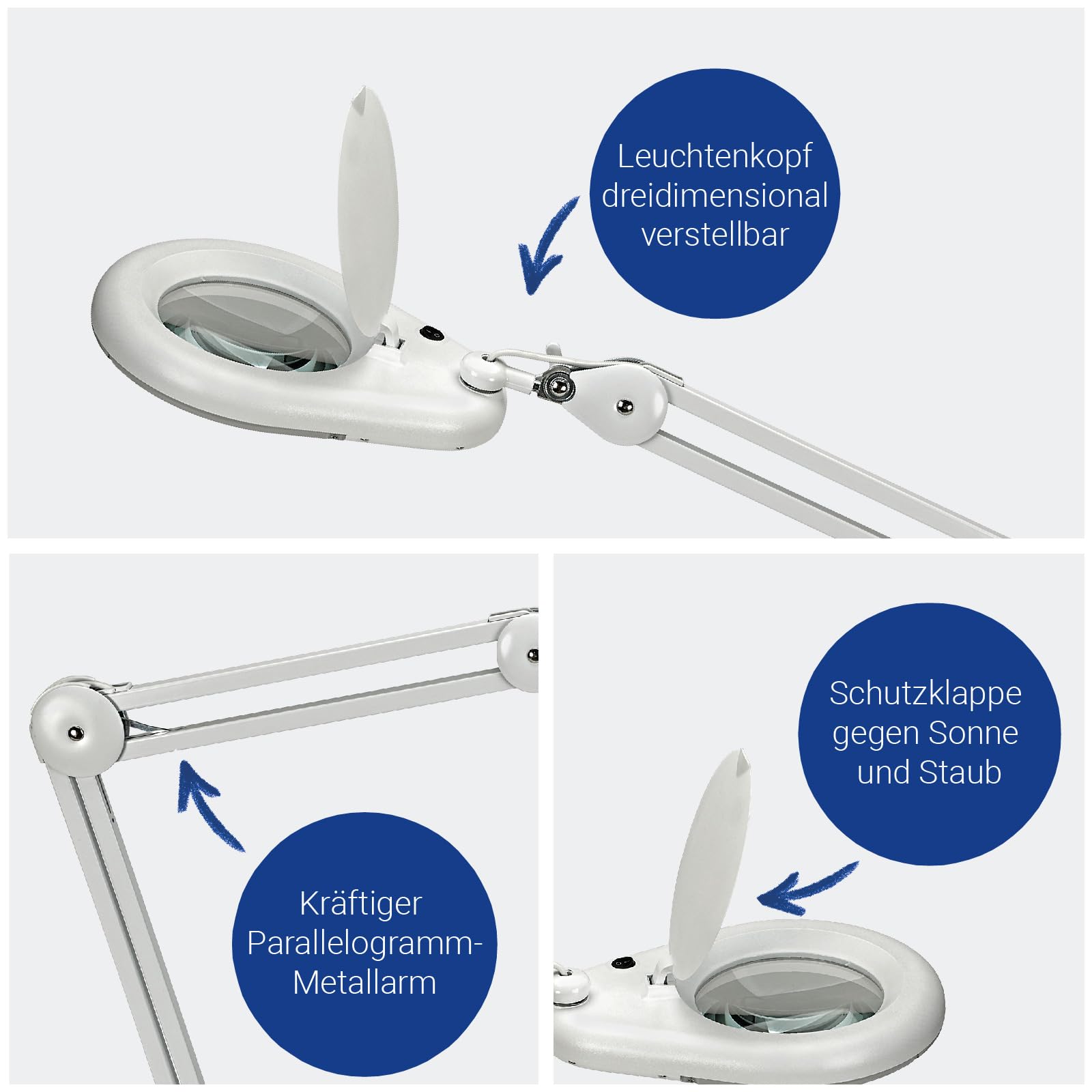 maul-maulviso-led-lupenlampe-wei-mit-tischklemme-echtglas image 4